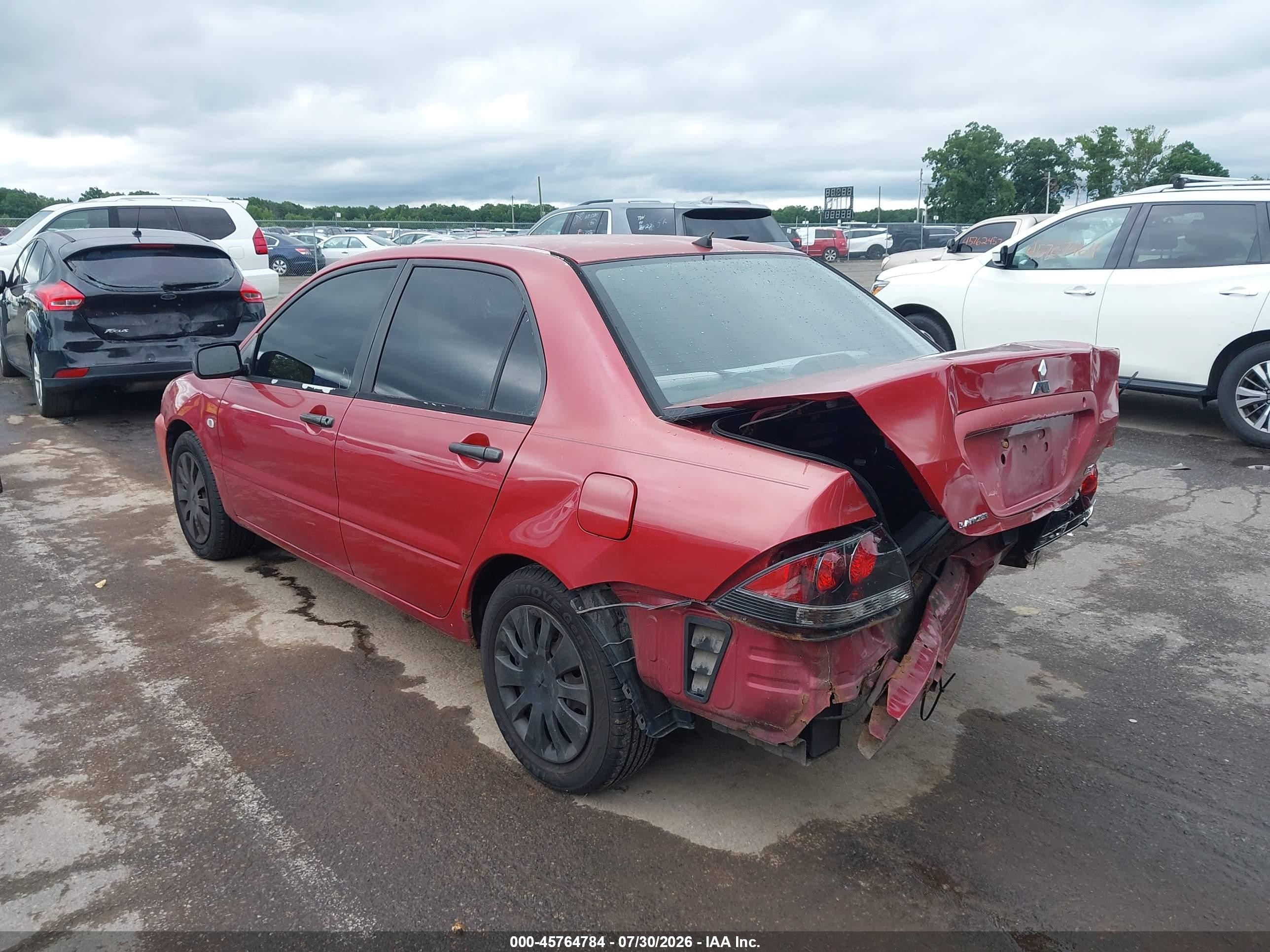 2006 Mitsubishi Lancer Es/se Red vin: JA3AJ26E26U031637