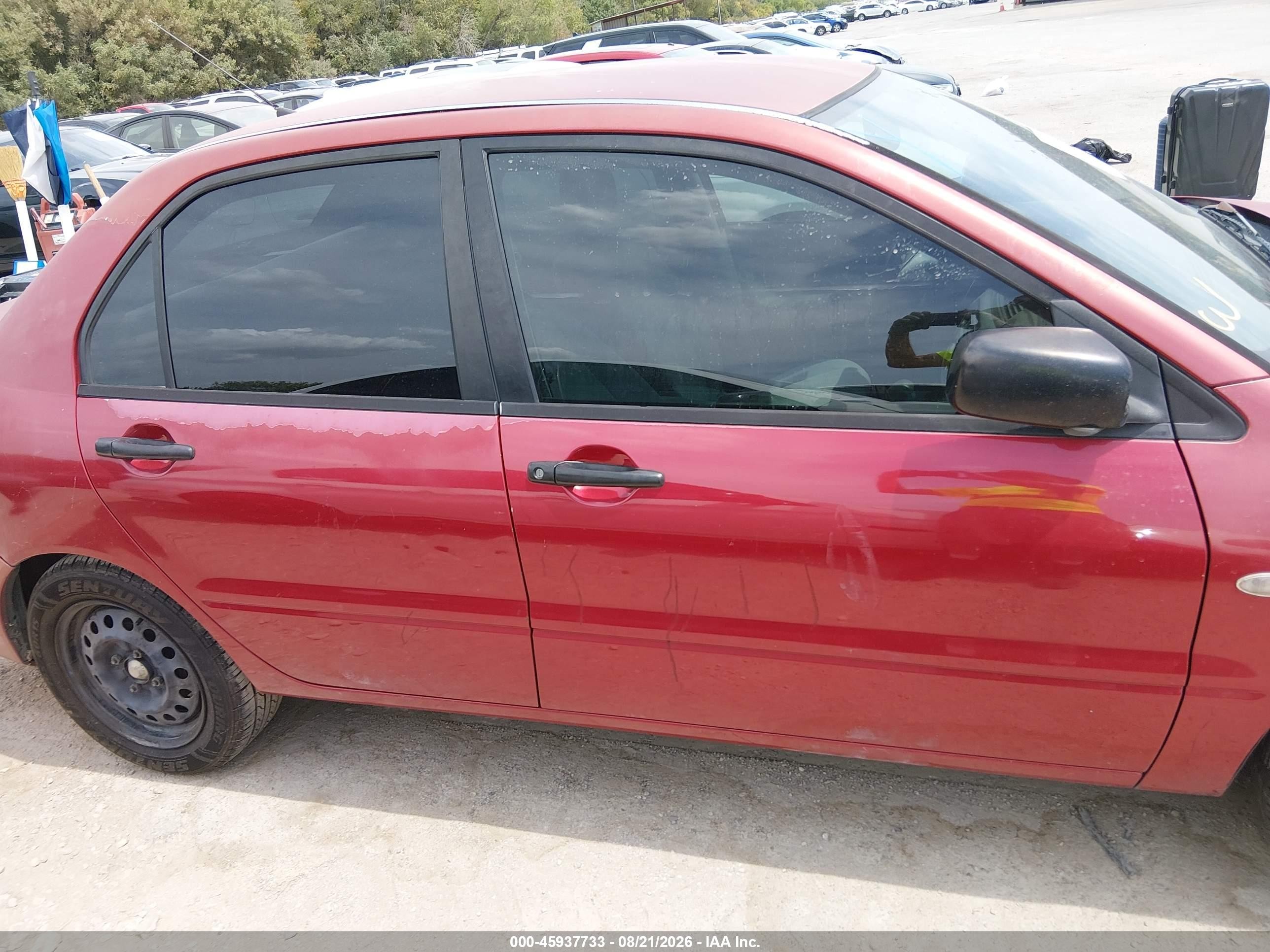 2007 Mitsubishi Lancer Es Red vin: JA3AJ26E27U016489