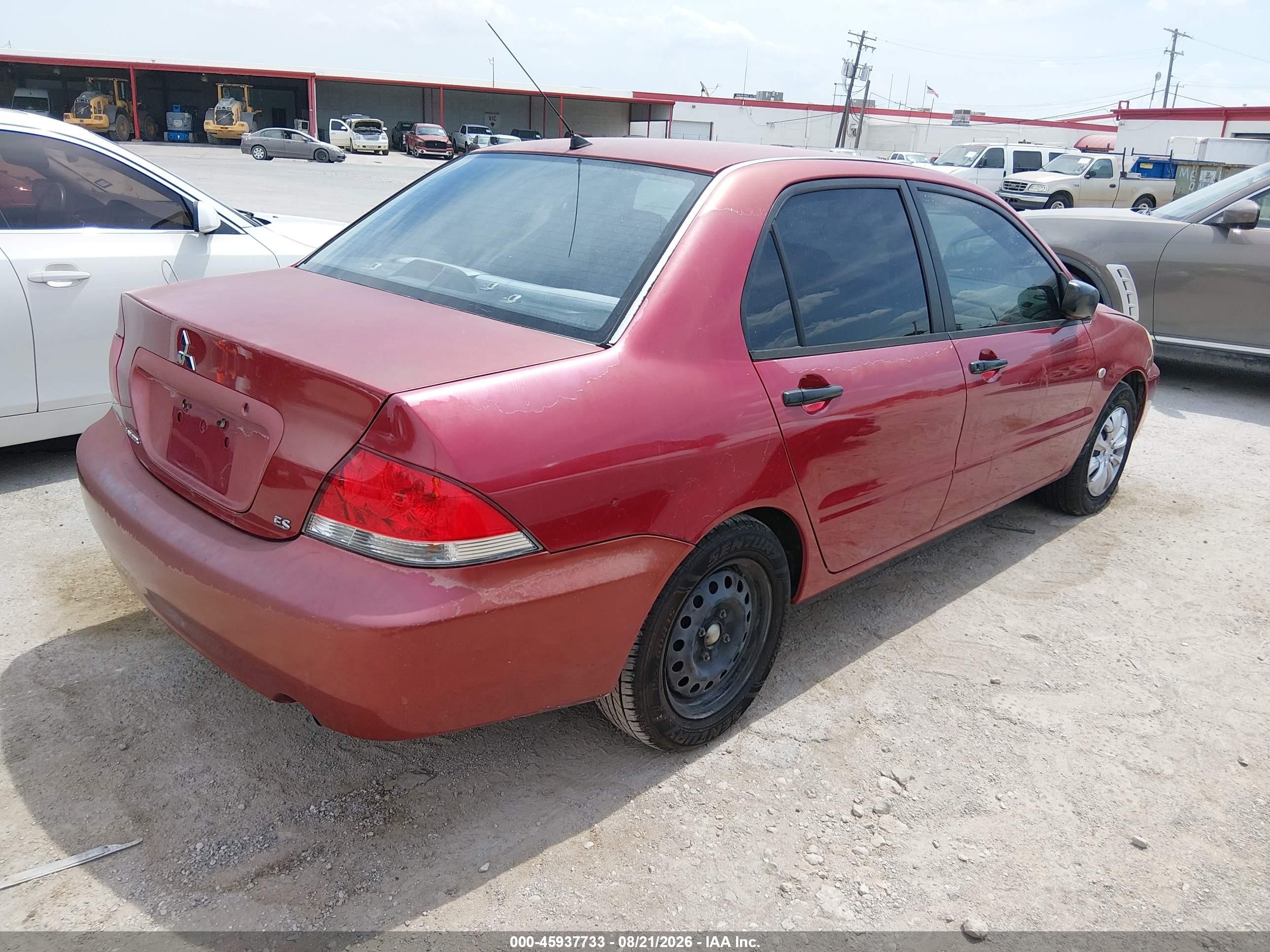 2007 Mitsubishi Lancer Es Red vin: JA3AJ26E27U016489