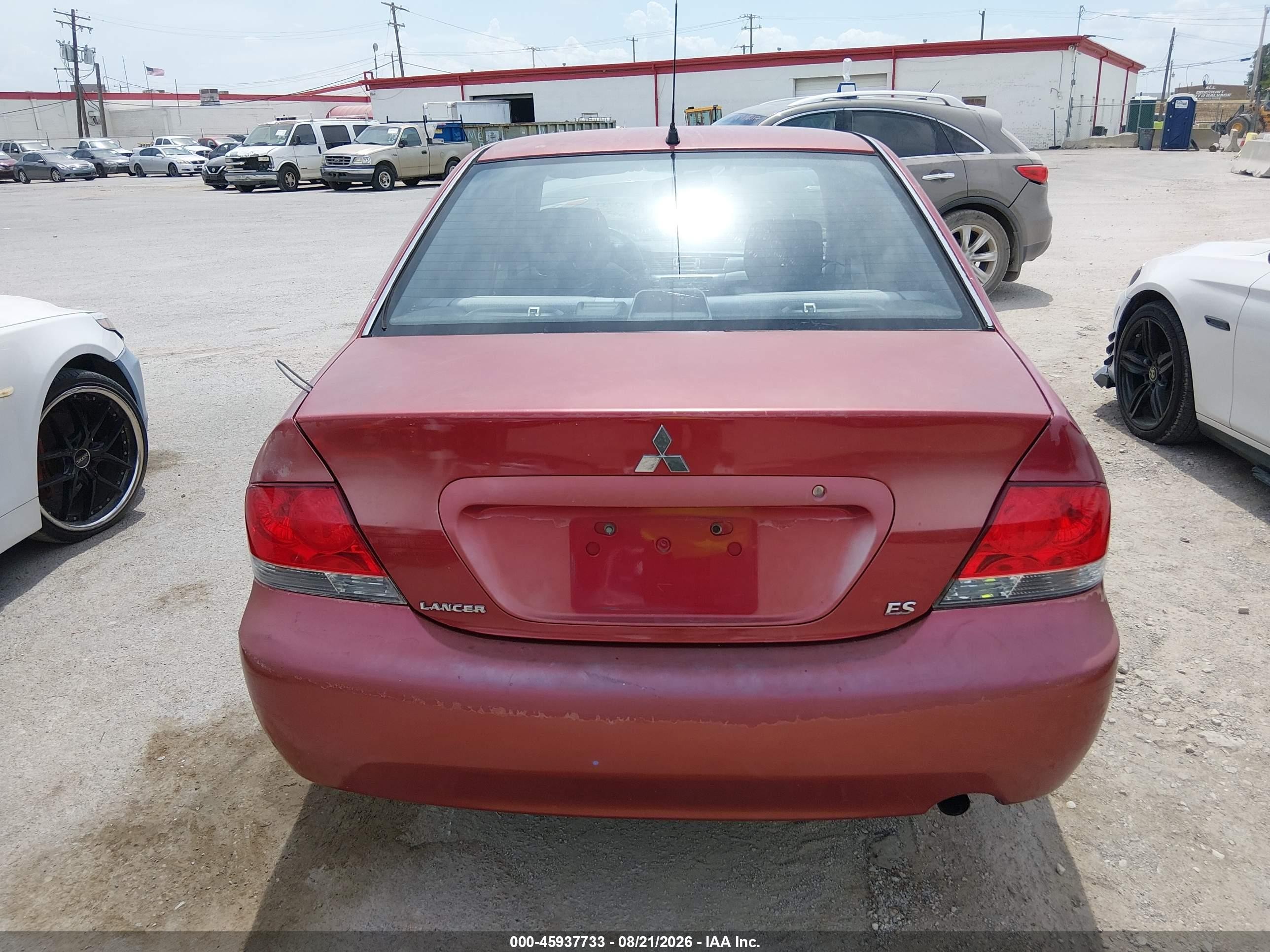2007 Mitsubishi Lancer Es Red vin: JA3AJ26E27U016489