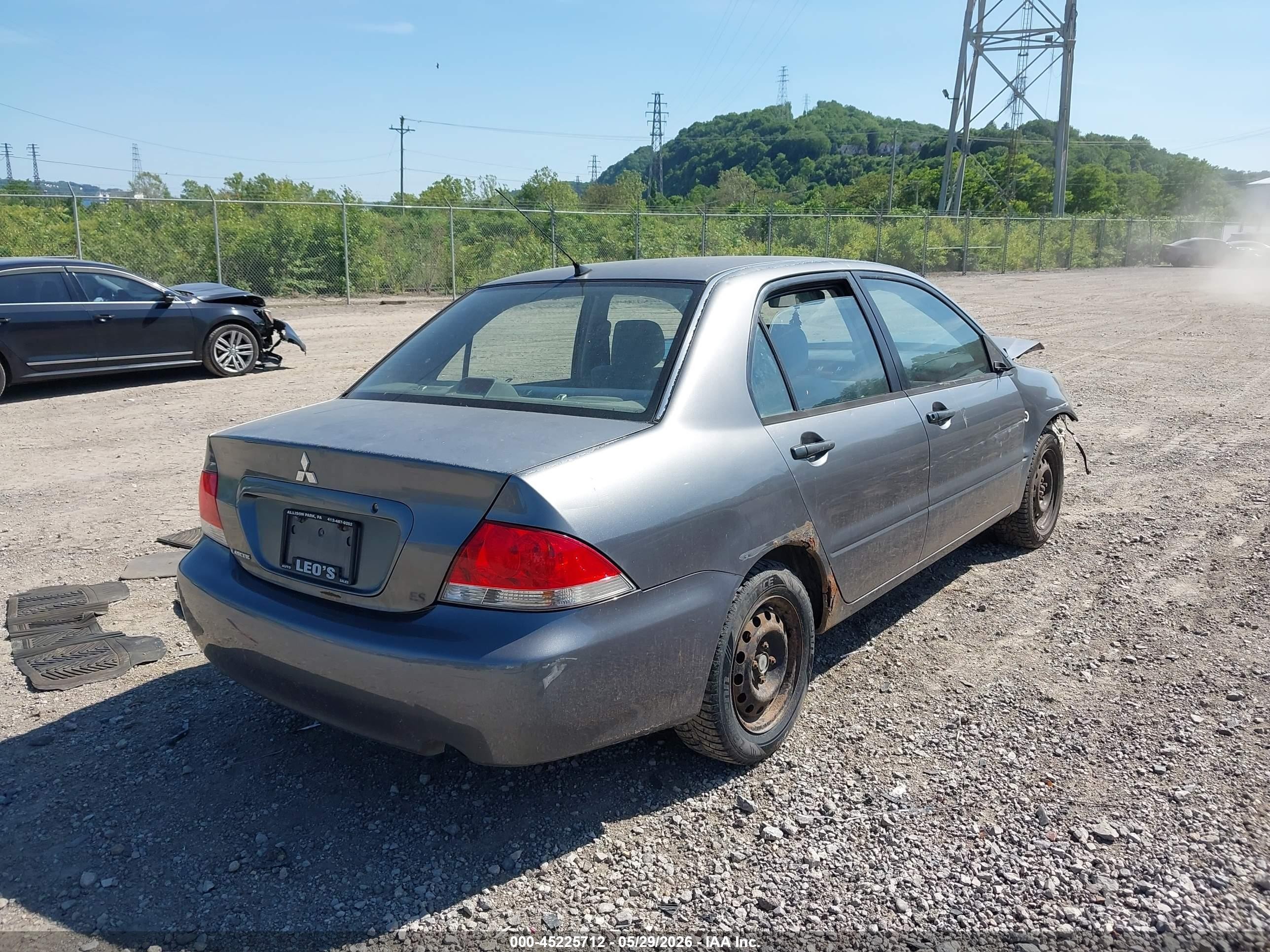2005 Mitsubishi Lancer Es Gray vin: JA3AJ26E35U035937
