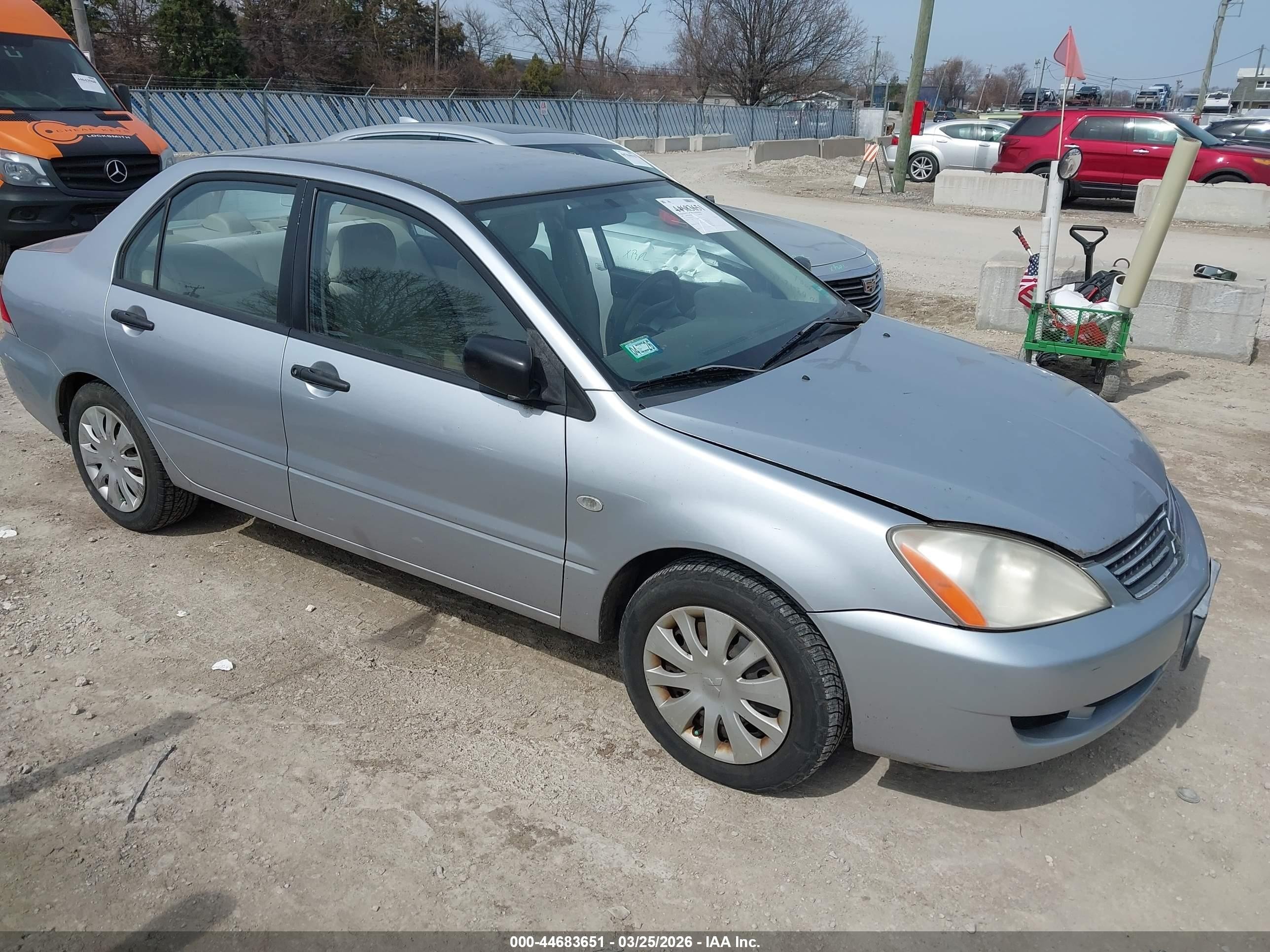 2007 Mitsubishi Lancer Es Silver vin: JA3AJ26E37U015383