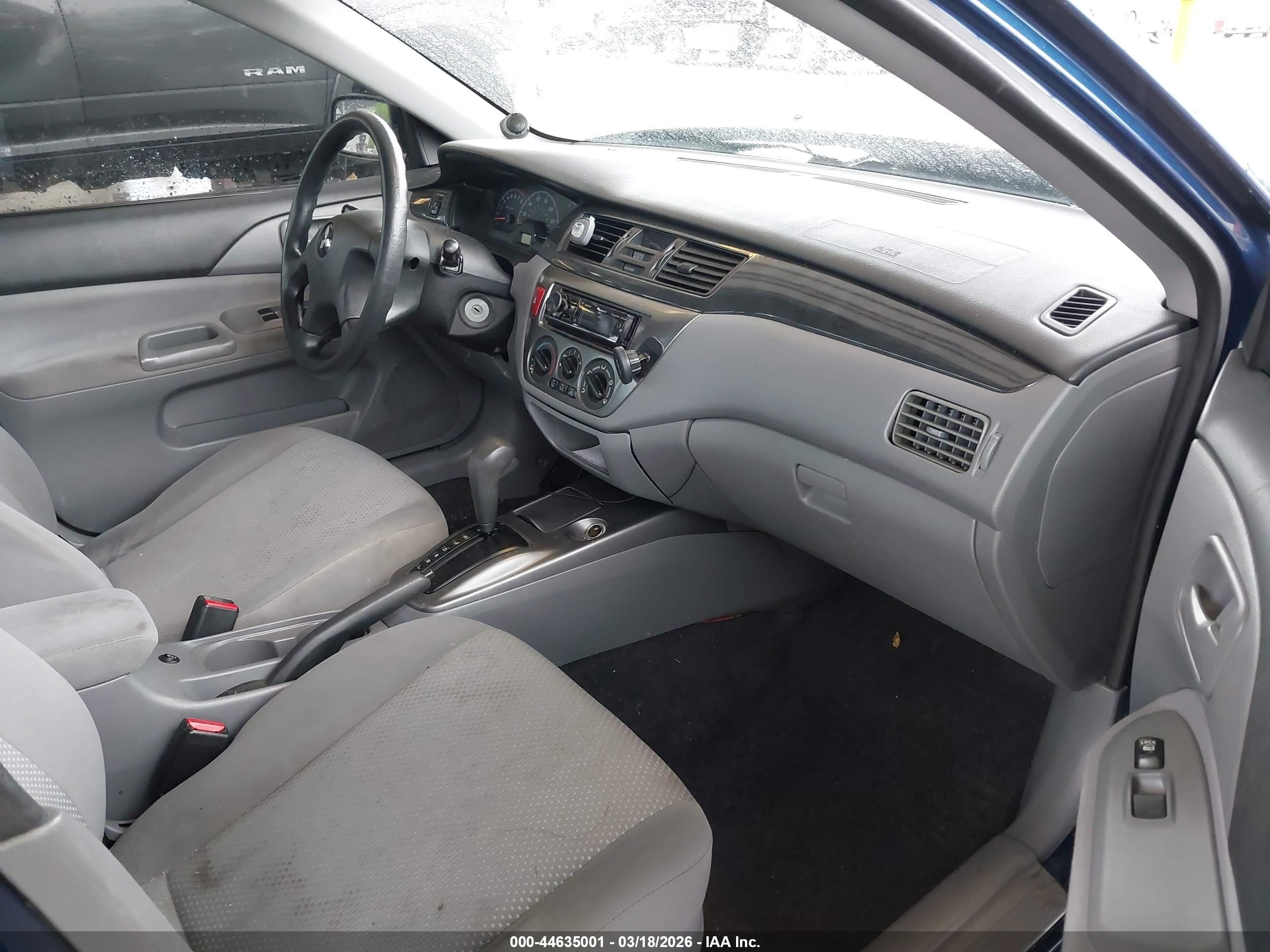 2007 Mitsubishi Lancer Es Dark Blue vin: JA3AJ26E37U017618