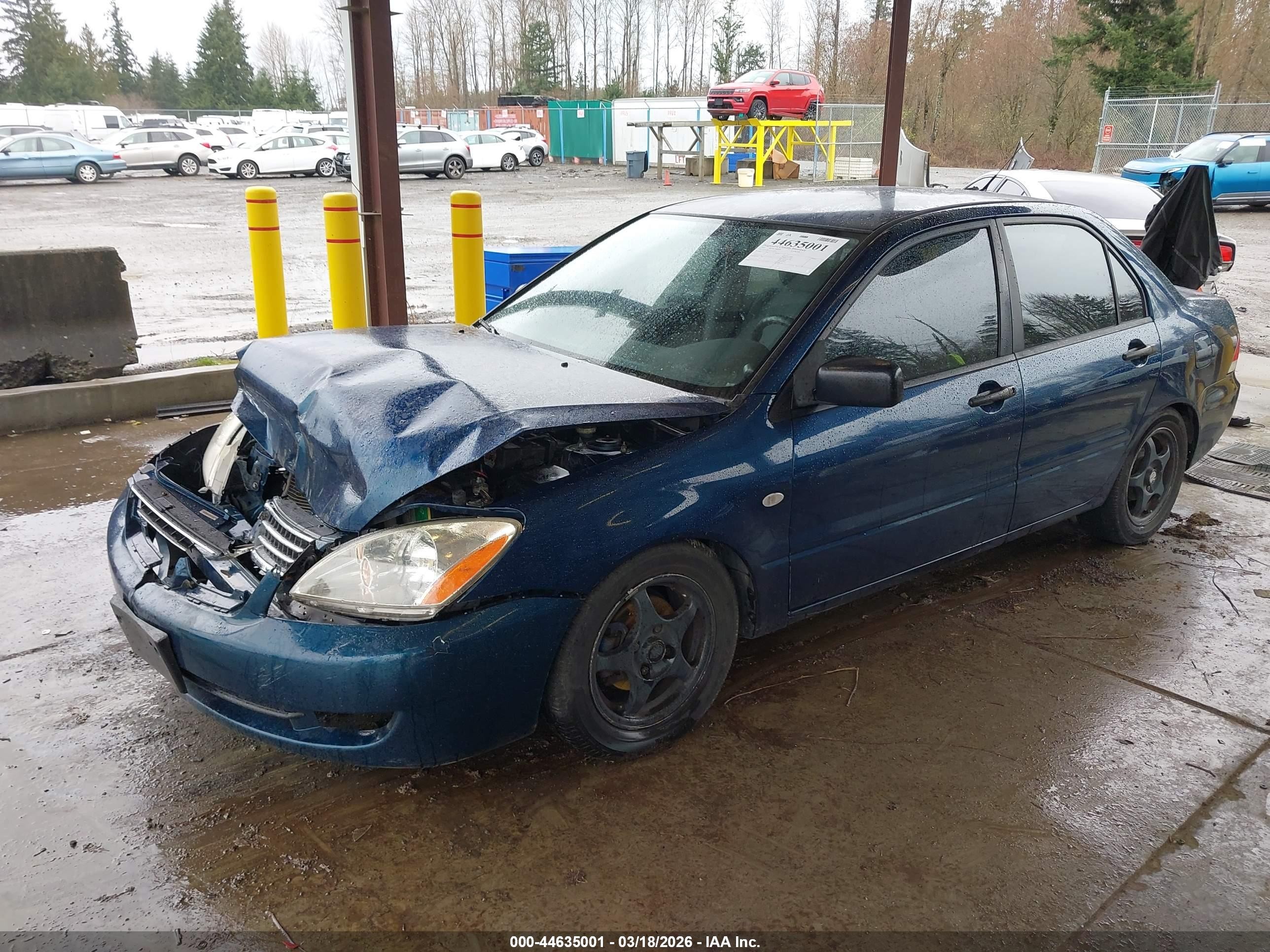 2007 Mitsubishi Lancer Es Dark Blue vin: JA3AJ26E37U017618