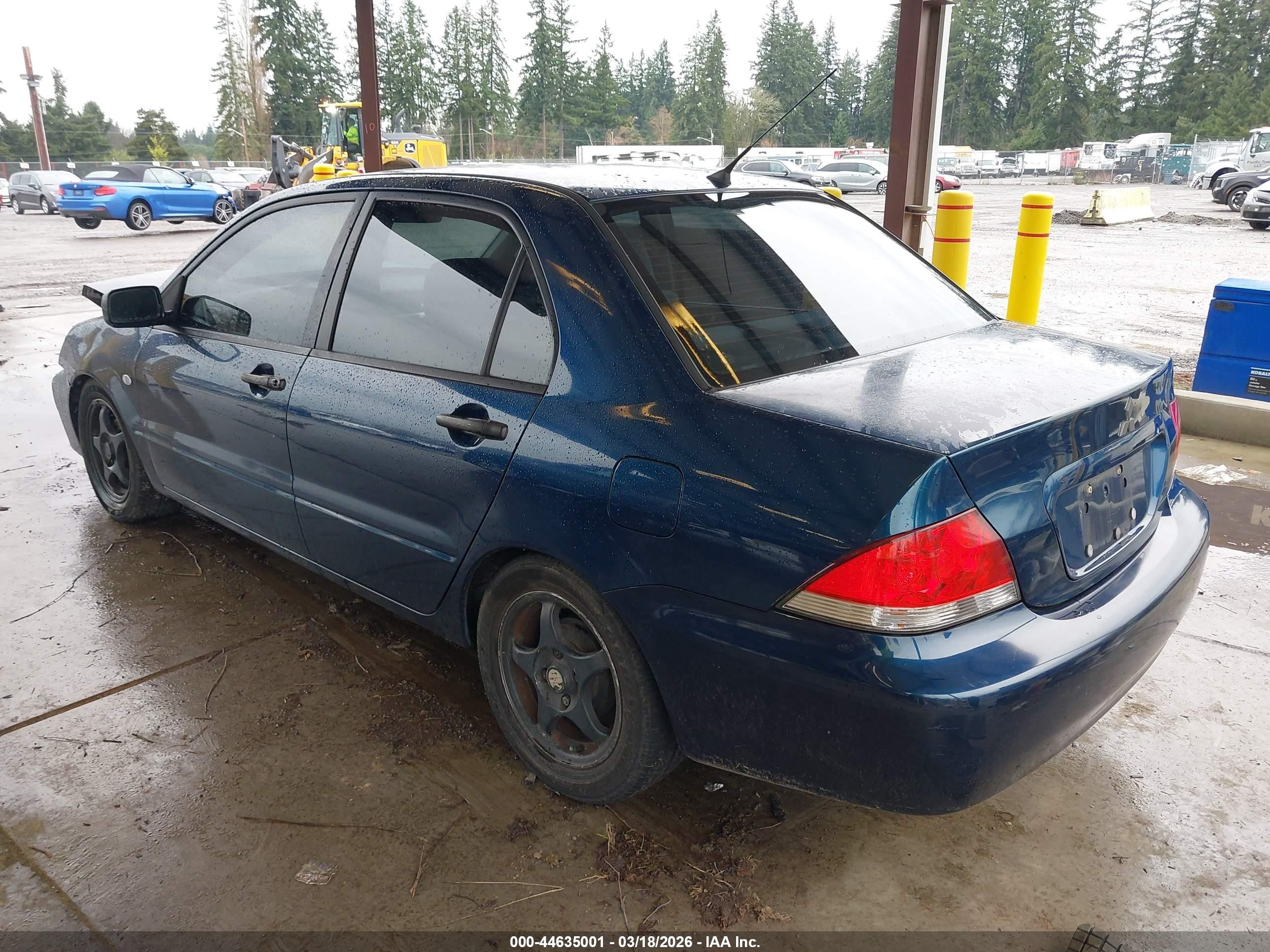 2007 Mitsubishi Lancer Es Dark Blue vin: JA3AJ26E37U017618