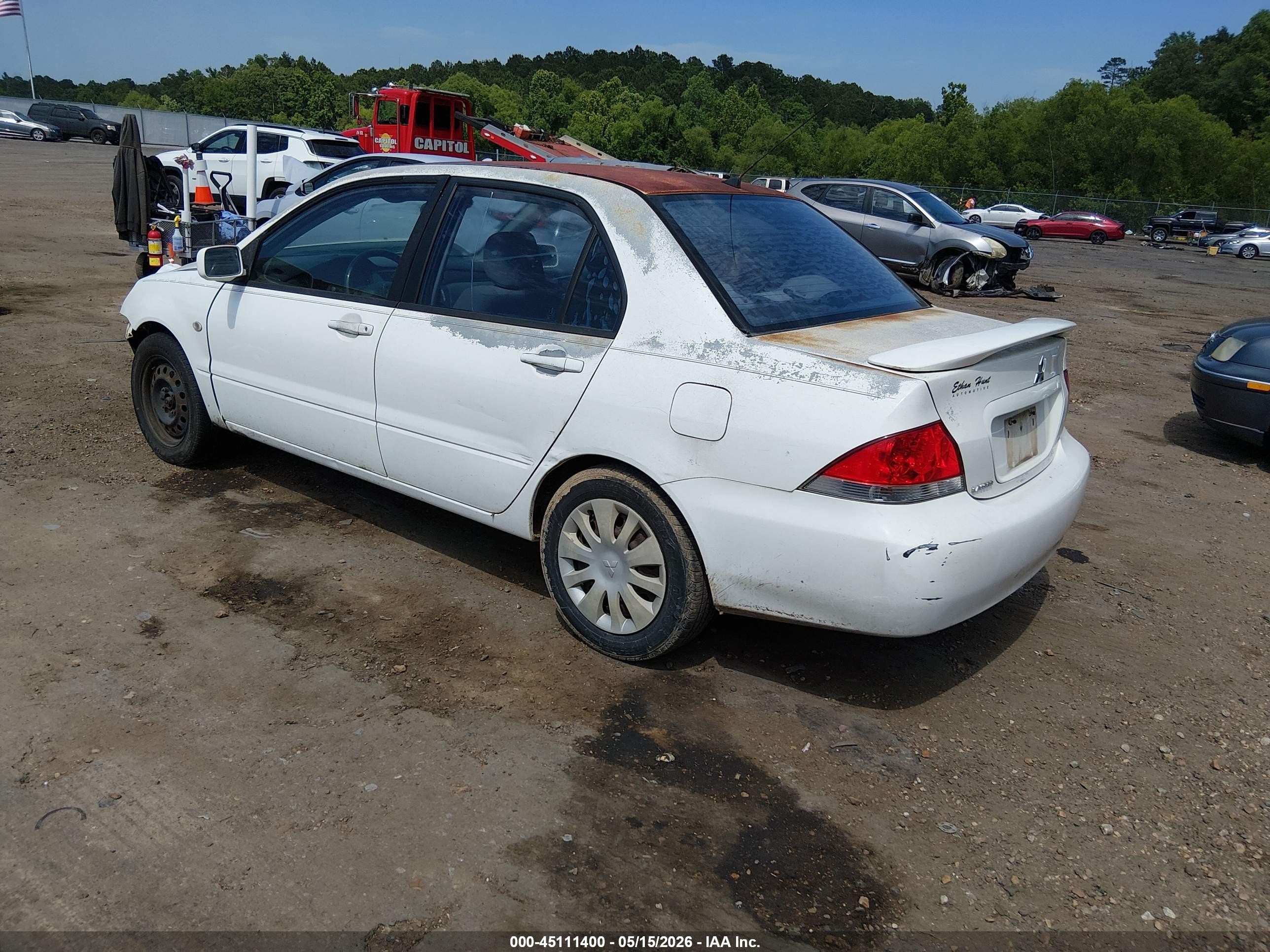 2006 Mitsubishi Lancer Es/se Белый vin: JA3AJ26E46U045149