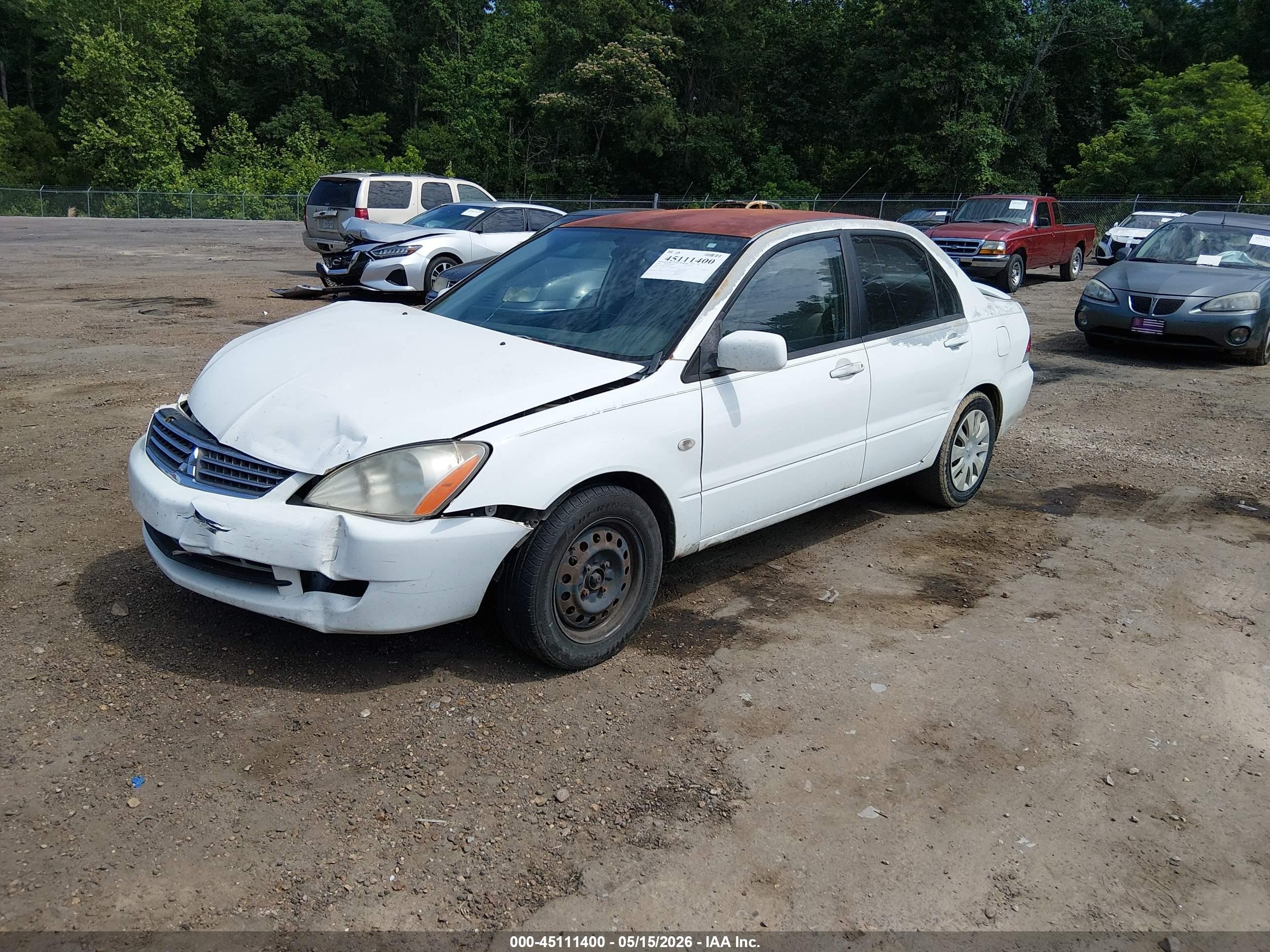 2006 Mitsubishi Lancer Es/se Белый vin: JA3AJ26E46U045149