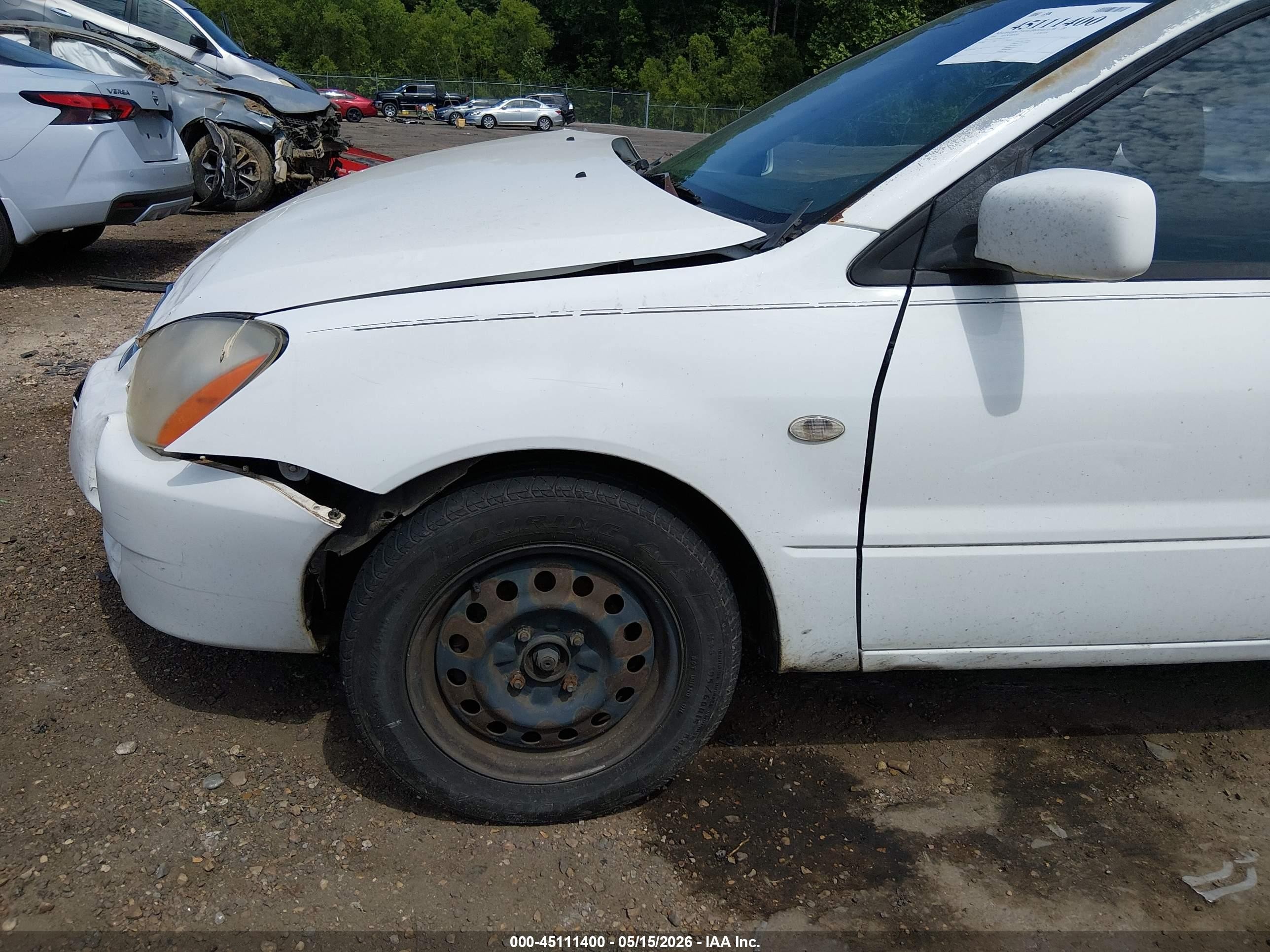 2006 Mitsubishi Lancer Es/se Белый vin: JA3AJ26E46U045149