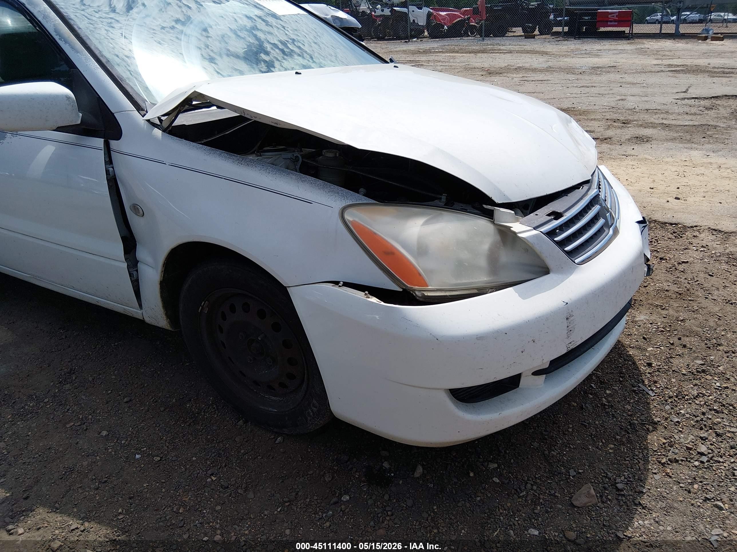 2006 Mitsubishi Lancer Es/se Белый vin: JA3AJ26E46U045149