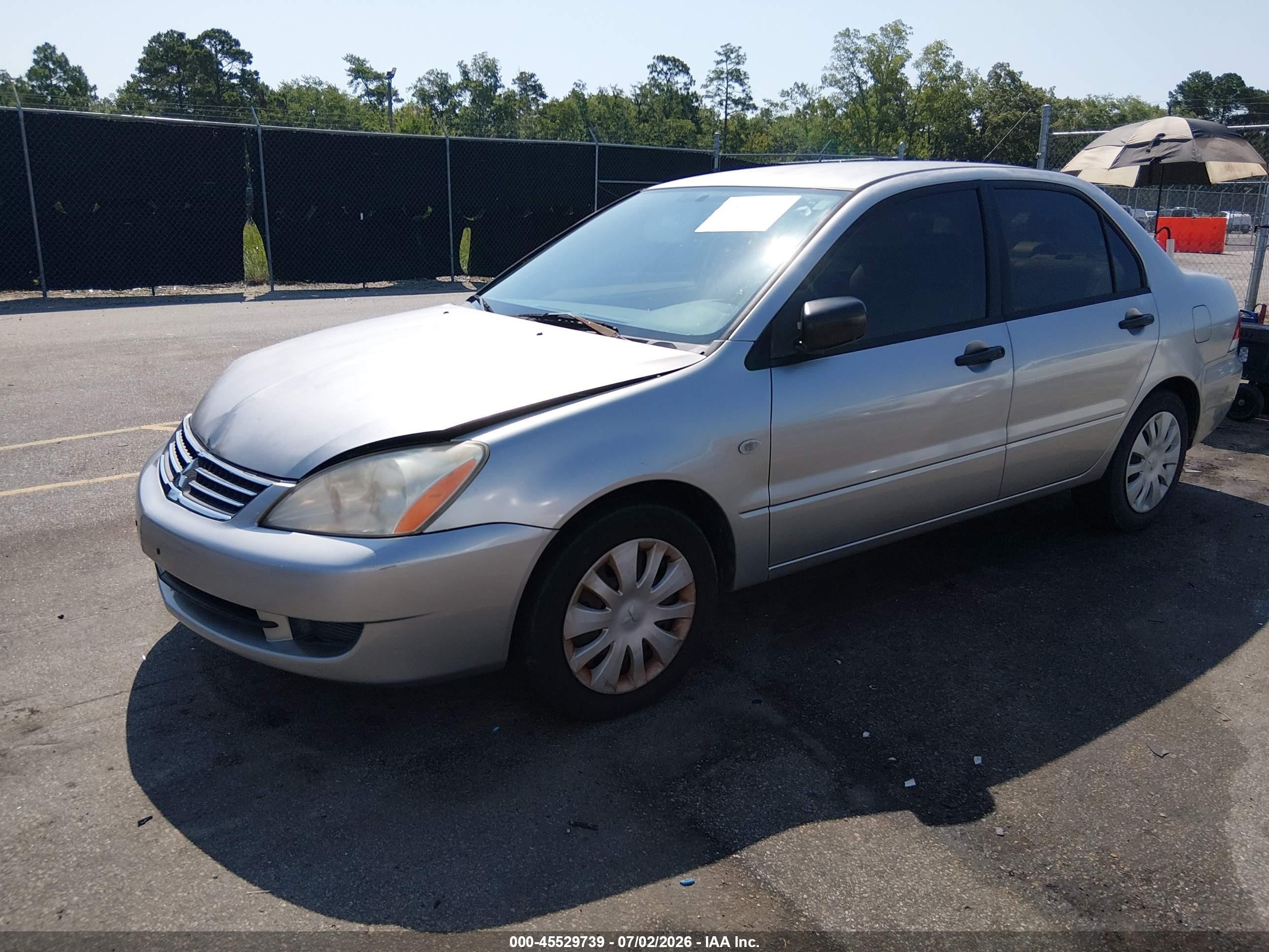 2006 Mitsubishi Lancer Es/se Silver vin: JA3AJ26E46U070701