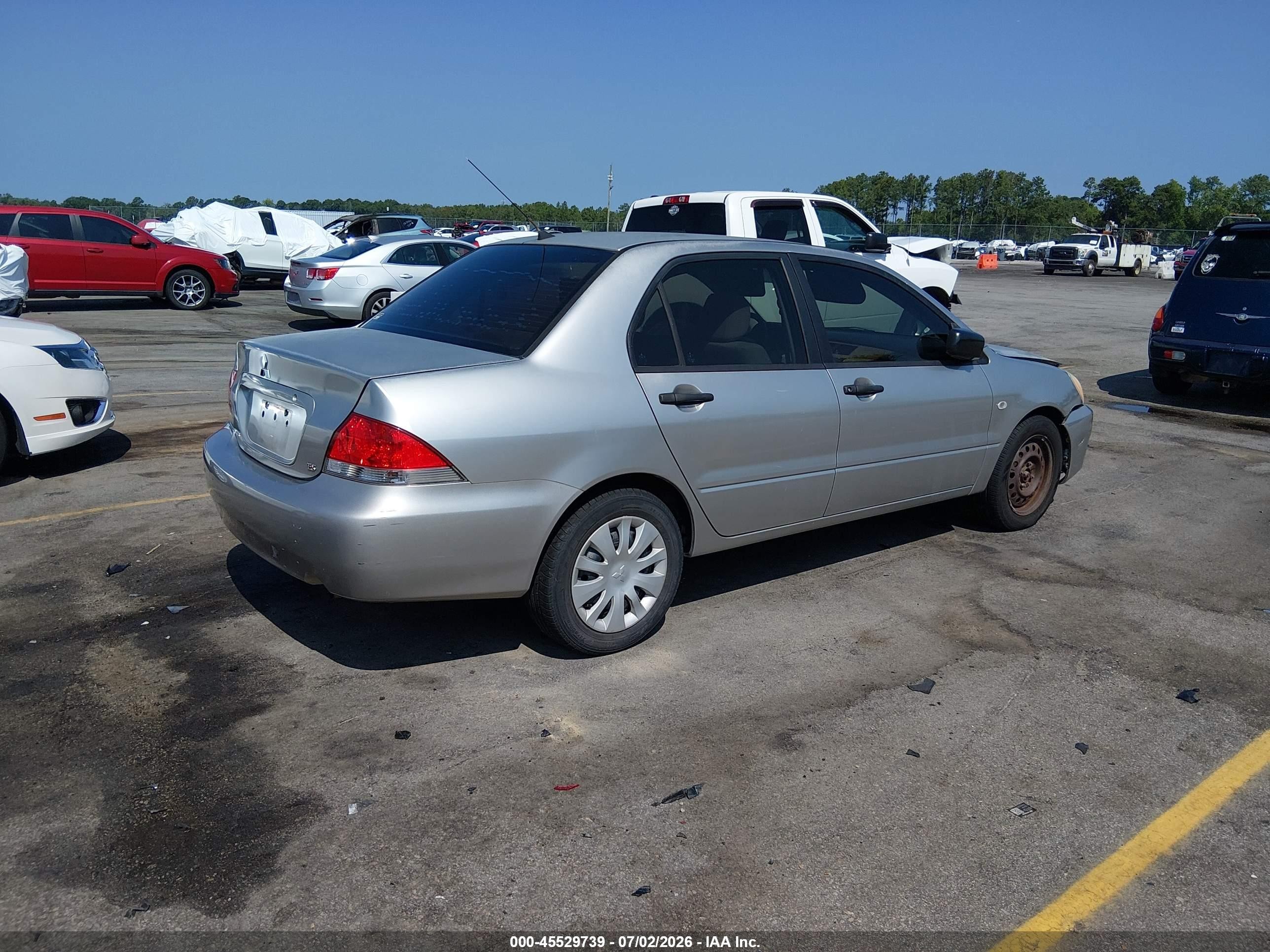2006 Mitsubishi Lancer Es/se Silver vin: JA3AJ26E46U070701