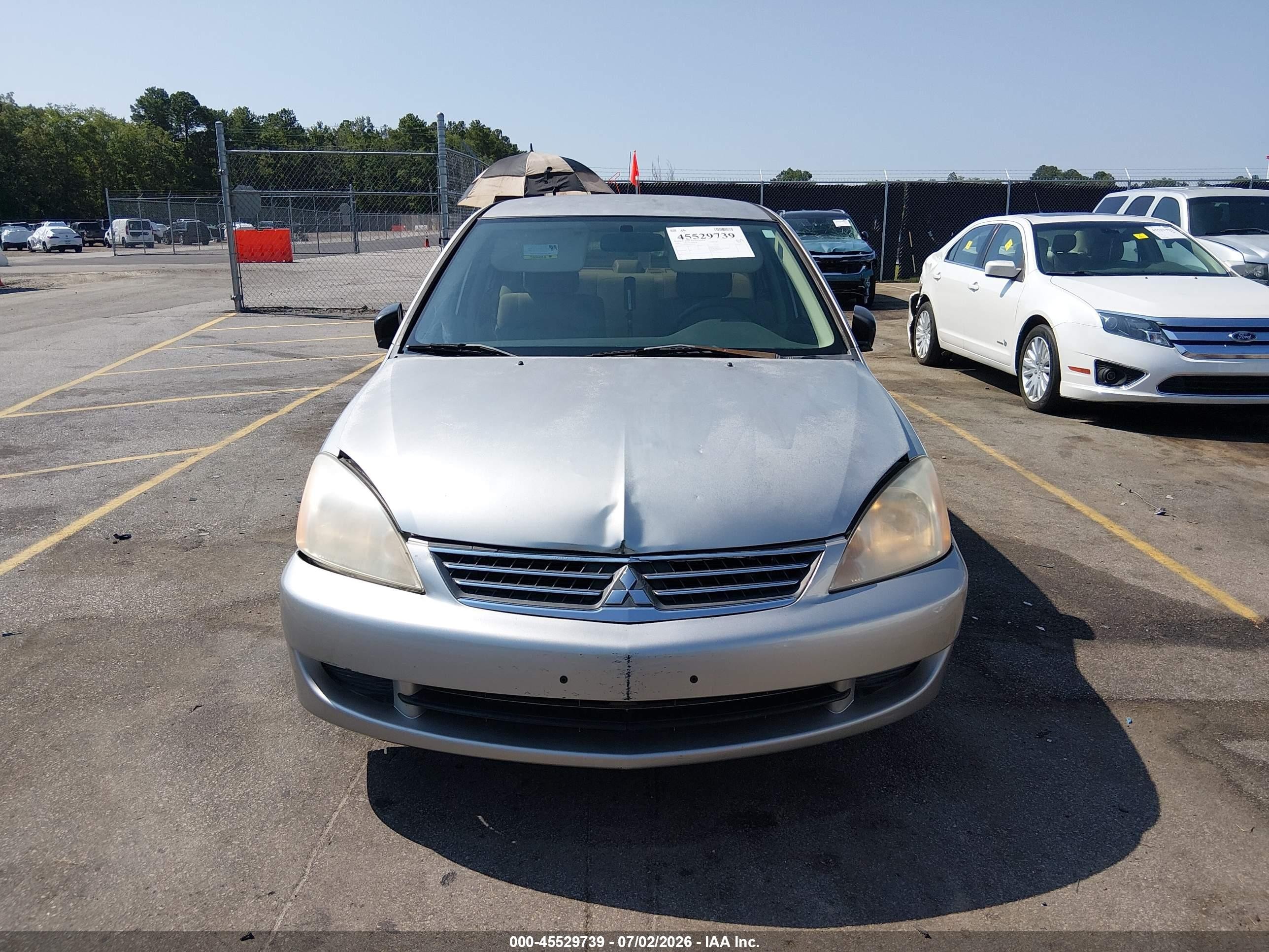 2006 Mitsubishi Lancer Es/se Silver vin: JA3AJ26E46U070701