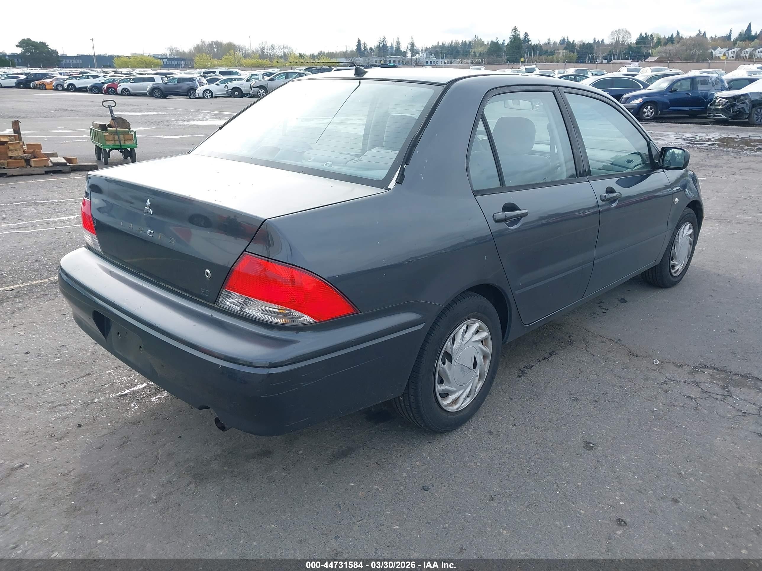 2002 Mitsubishi Lancer Es Gray vin: JA3AJ26E52U023820