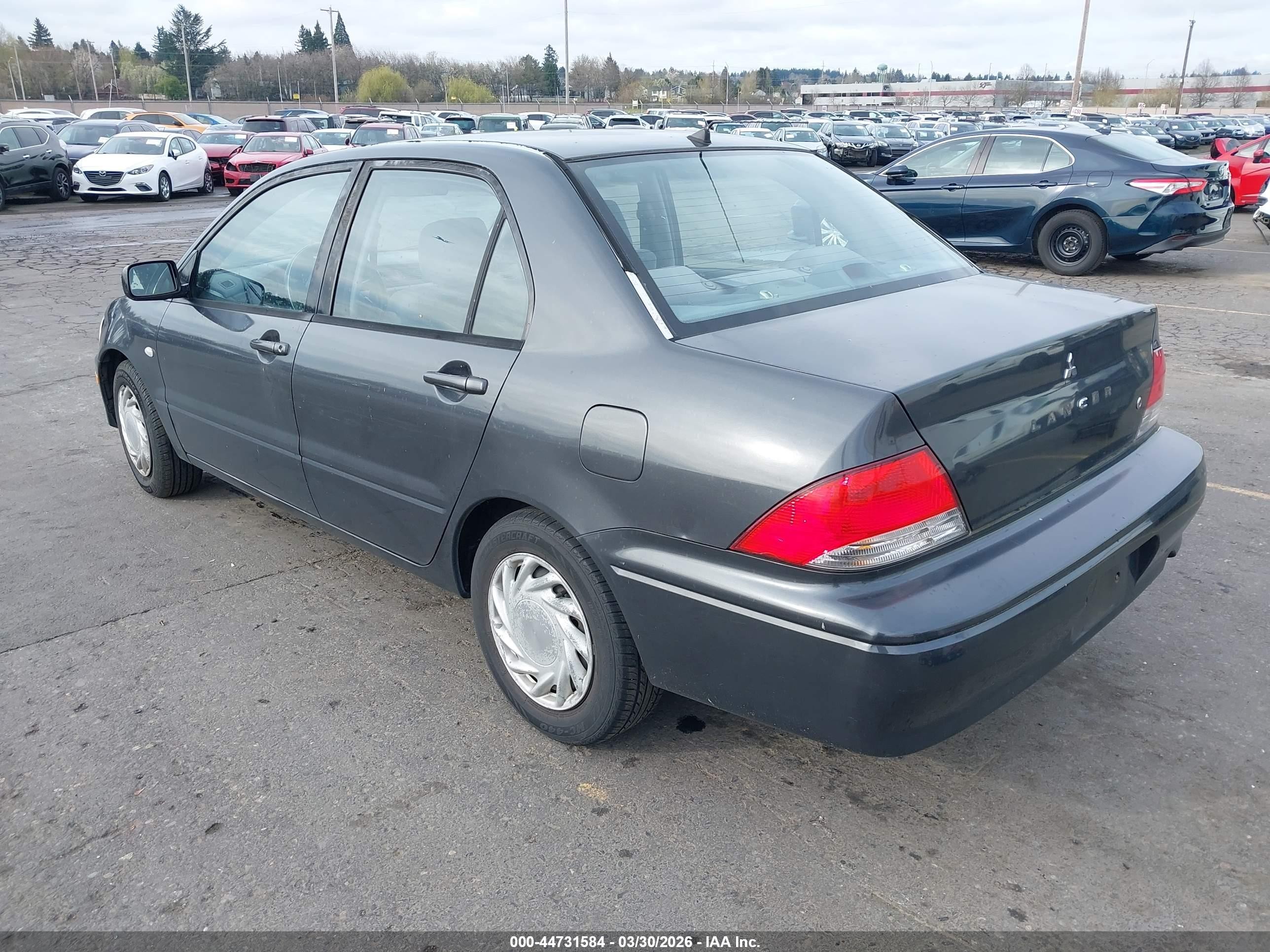 2002 Mitsubishi Lancer Es Gray vin: JA3AJ26E52U023820
