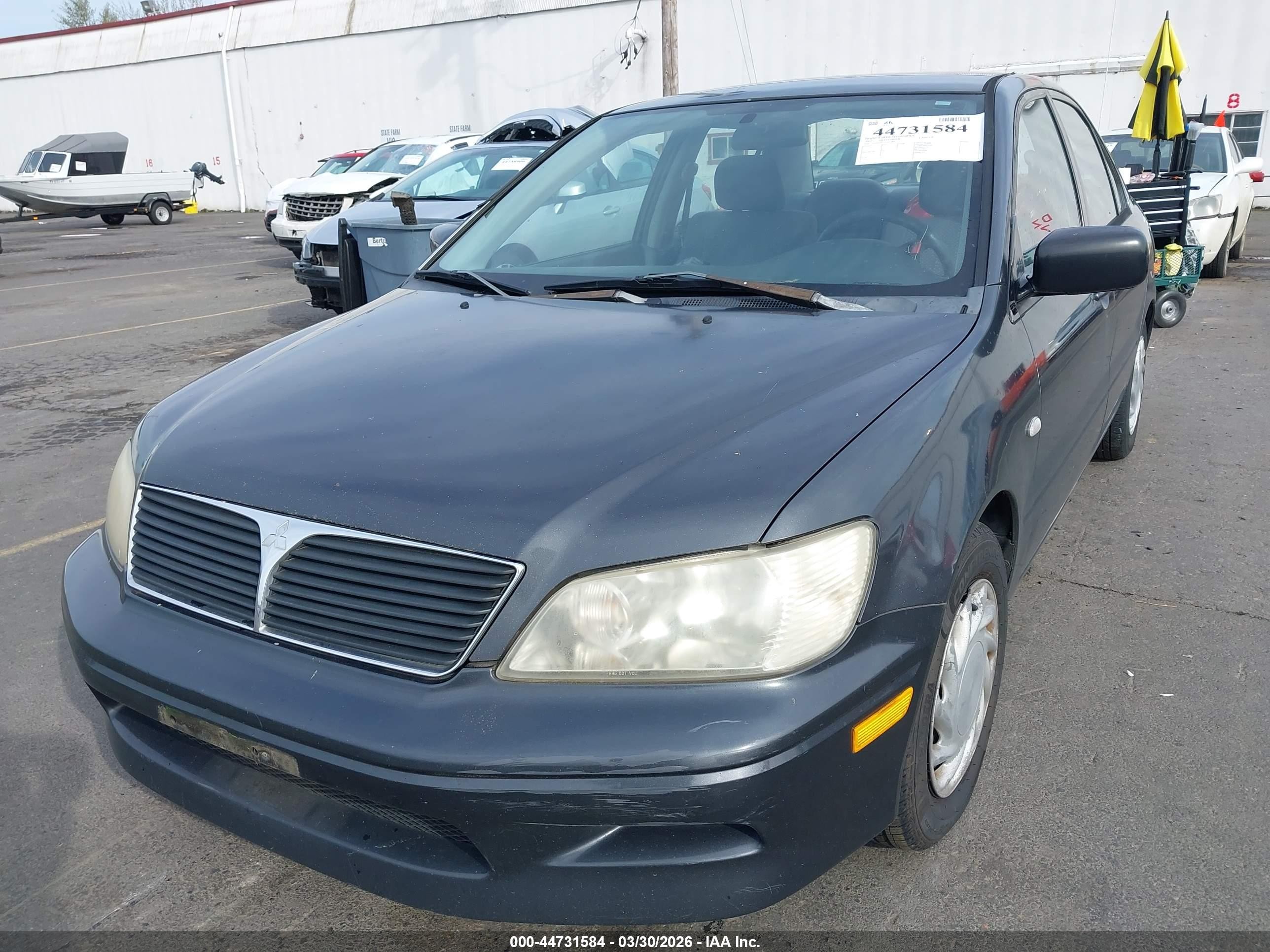 2002 Mitsubishi Lancer Es Gray vin: JA3AJ26E52U023820