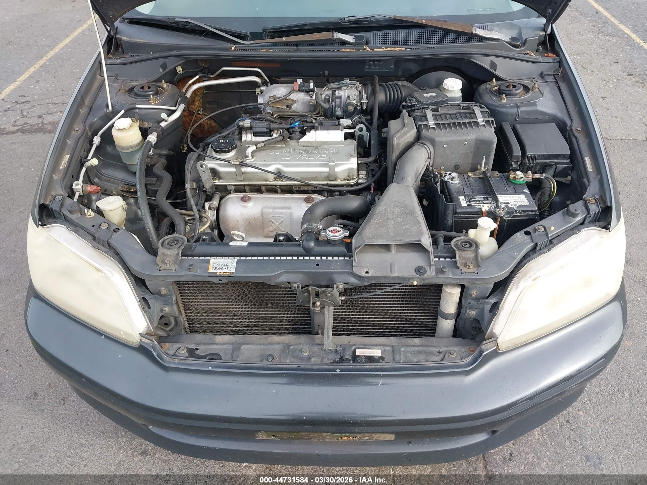 2002 Mitsubishi Lancer Es Gray vin: JA3AJ26E52U023820
