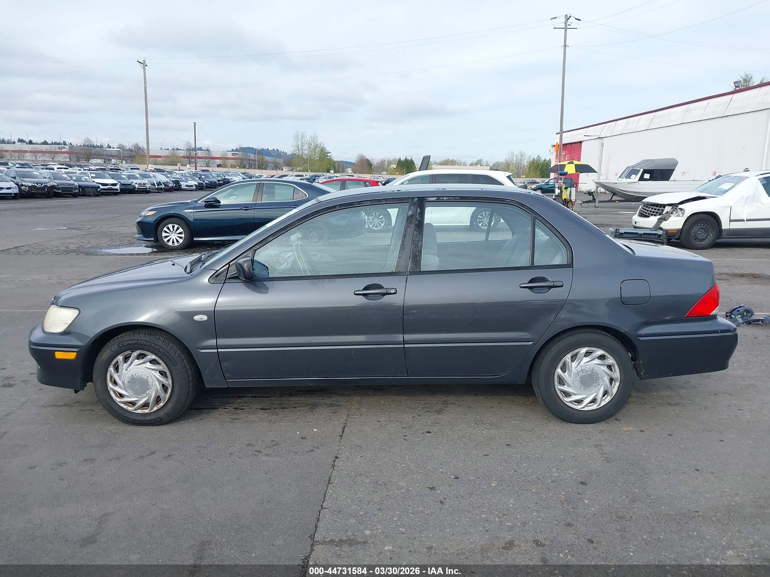2002 Mitsubishi Lancer Es Gray vin: JA3AJ26E52U023820