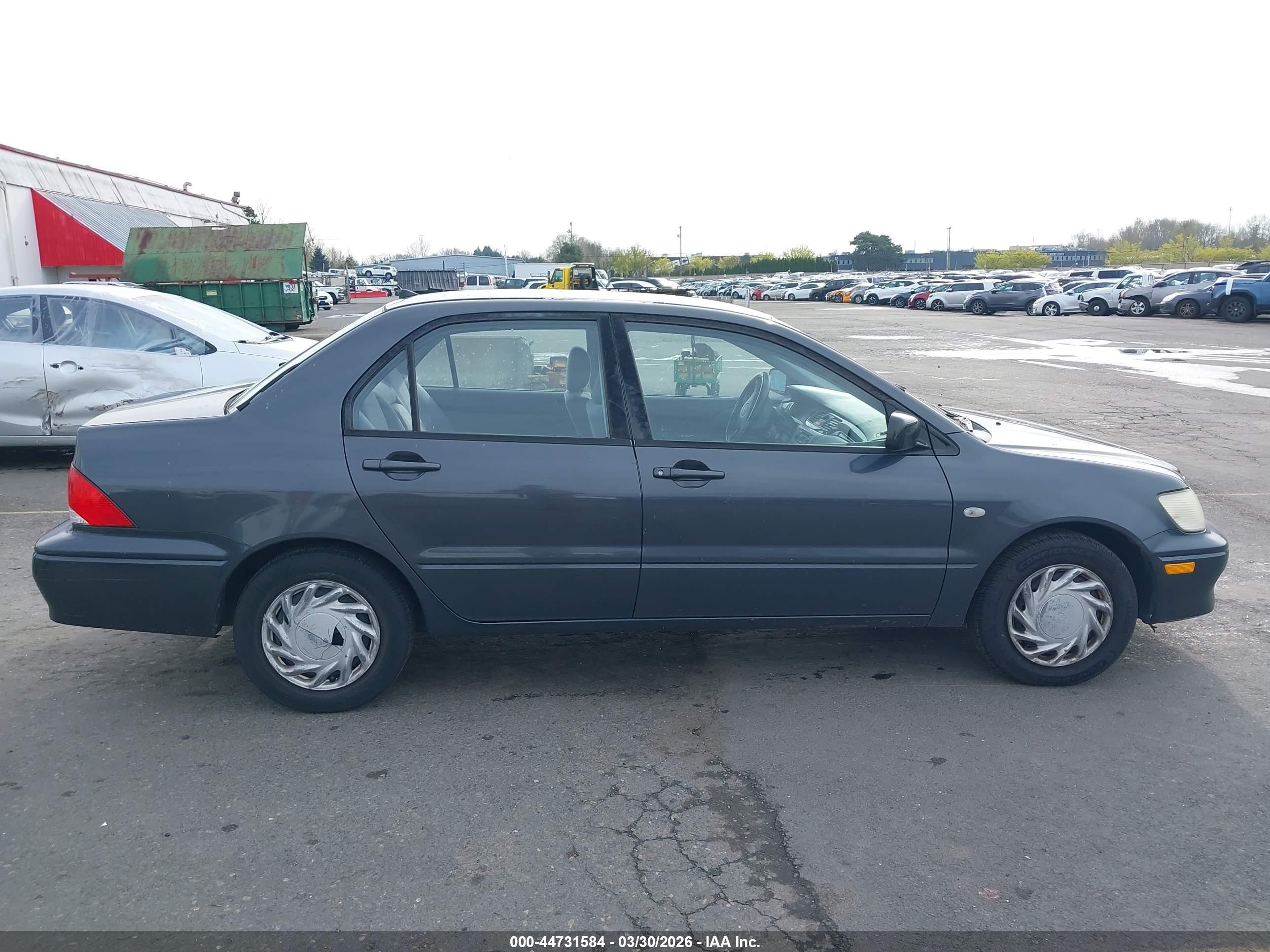 2002 Mitsubishi Lancer Es Gray vin: JA3AJ26E52U023820