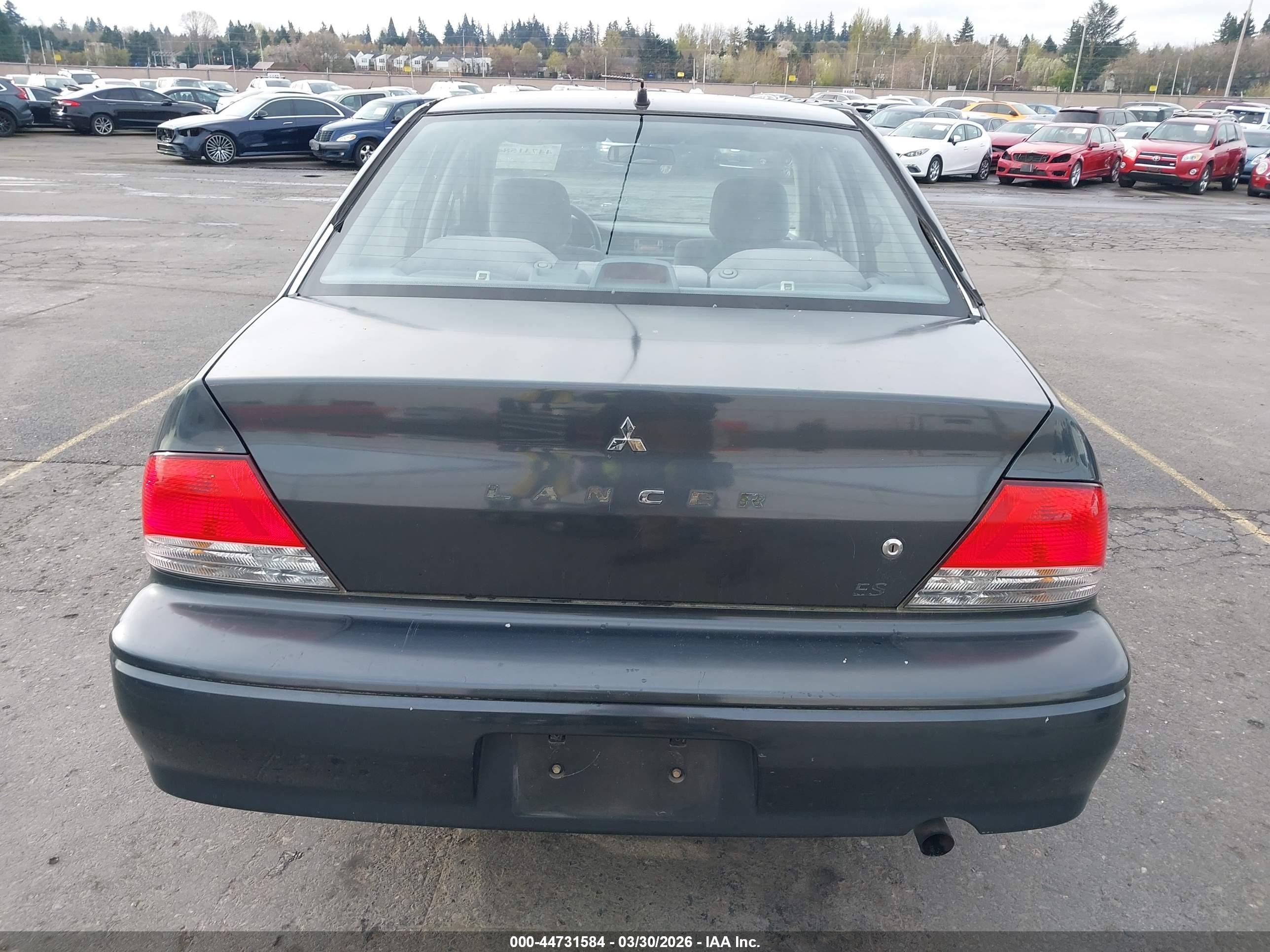 2002 Mitsubishi Lancer Es Gray vin: JA3AJ26E52U023820