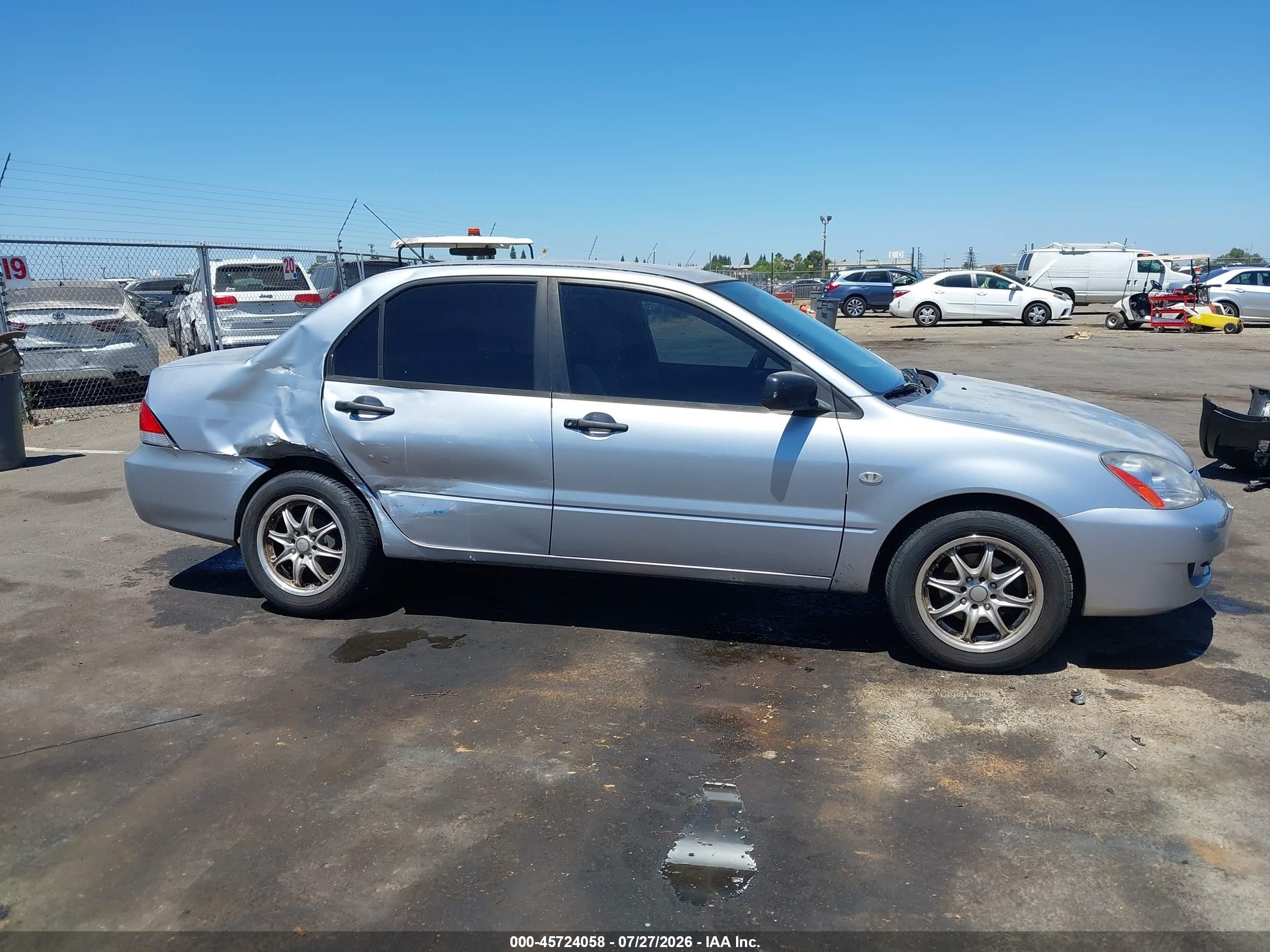 2006 Mitsubishi Lancer Es/se Gray vin: JA3AJ26E56U011558
