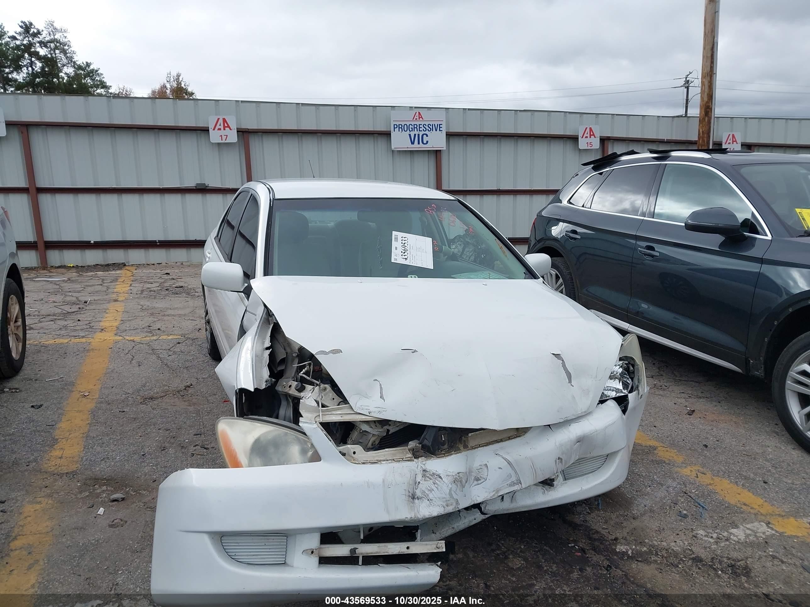2006 Mitsubishi Lancer Es/se White vin: JA3AJ26E56U060680