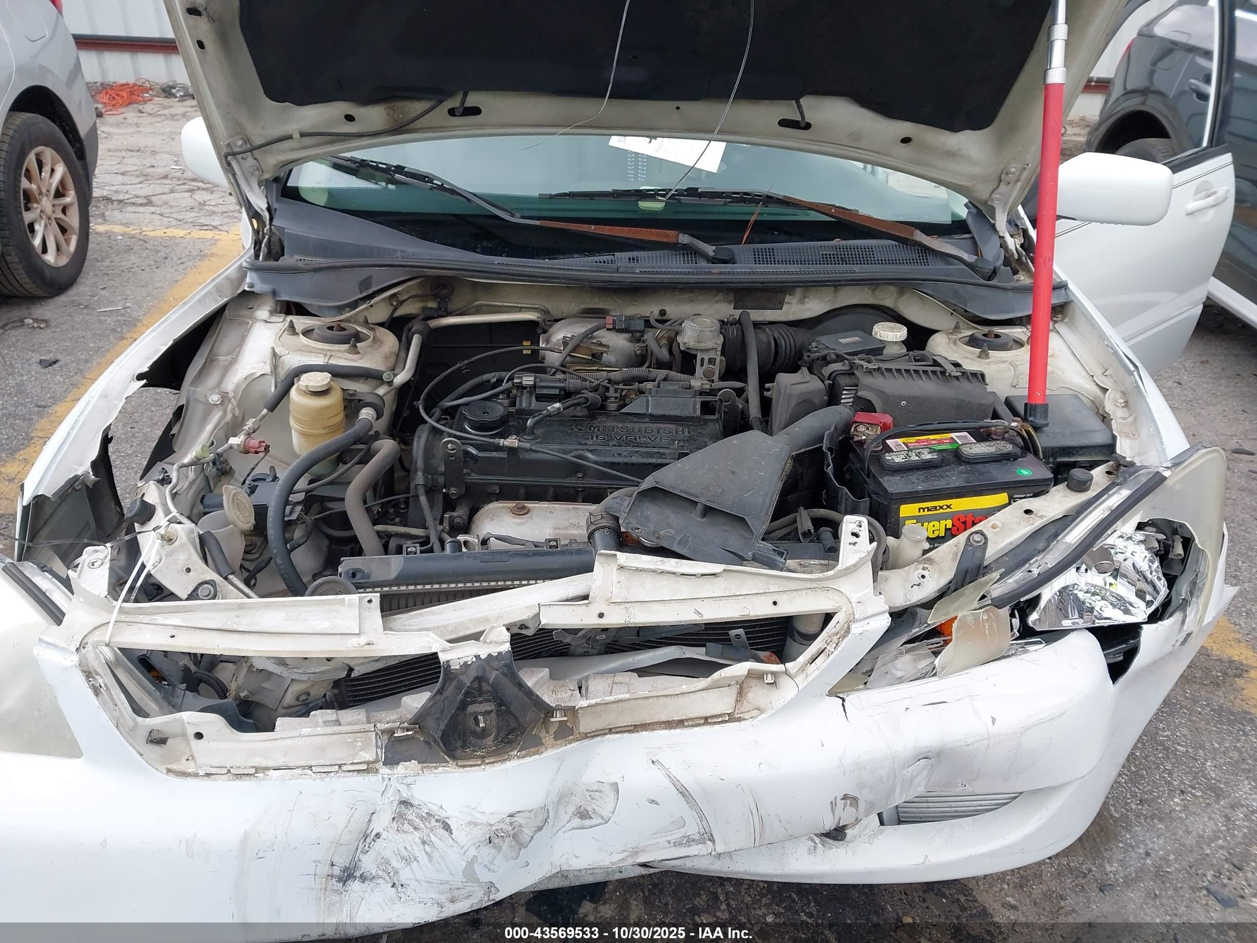 2006 Mitsubishi Lancer Es/se White vin: JA3AJ26E56U060680