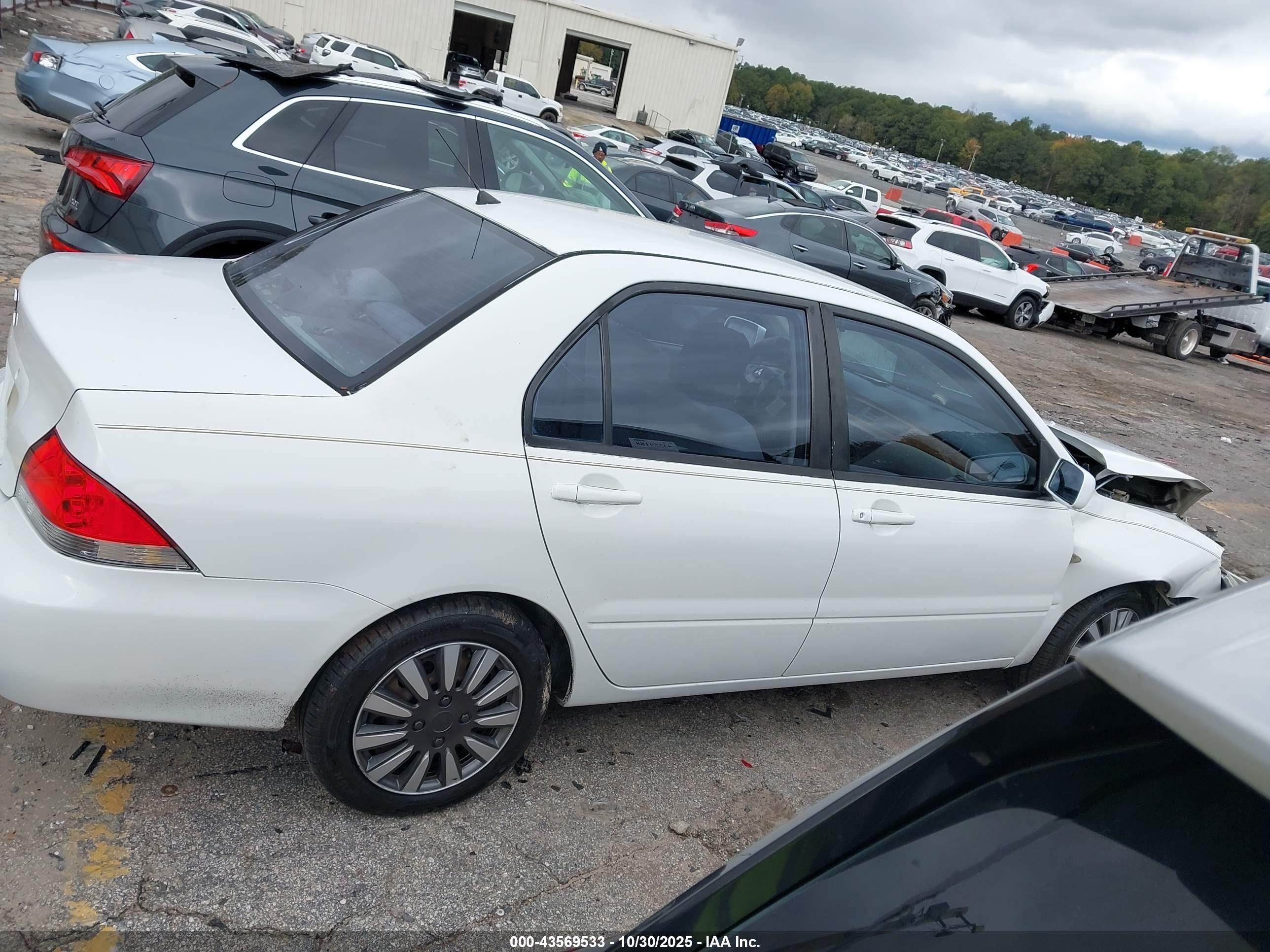 2006 Mitsubishi Lancer Es/se White vin: JA3AJ26E56U060680