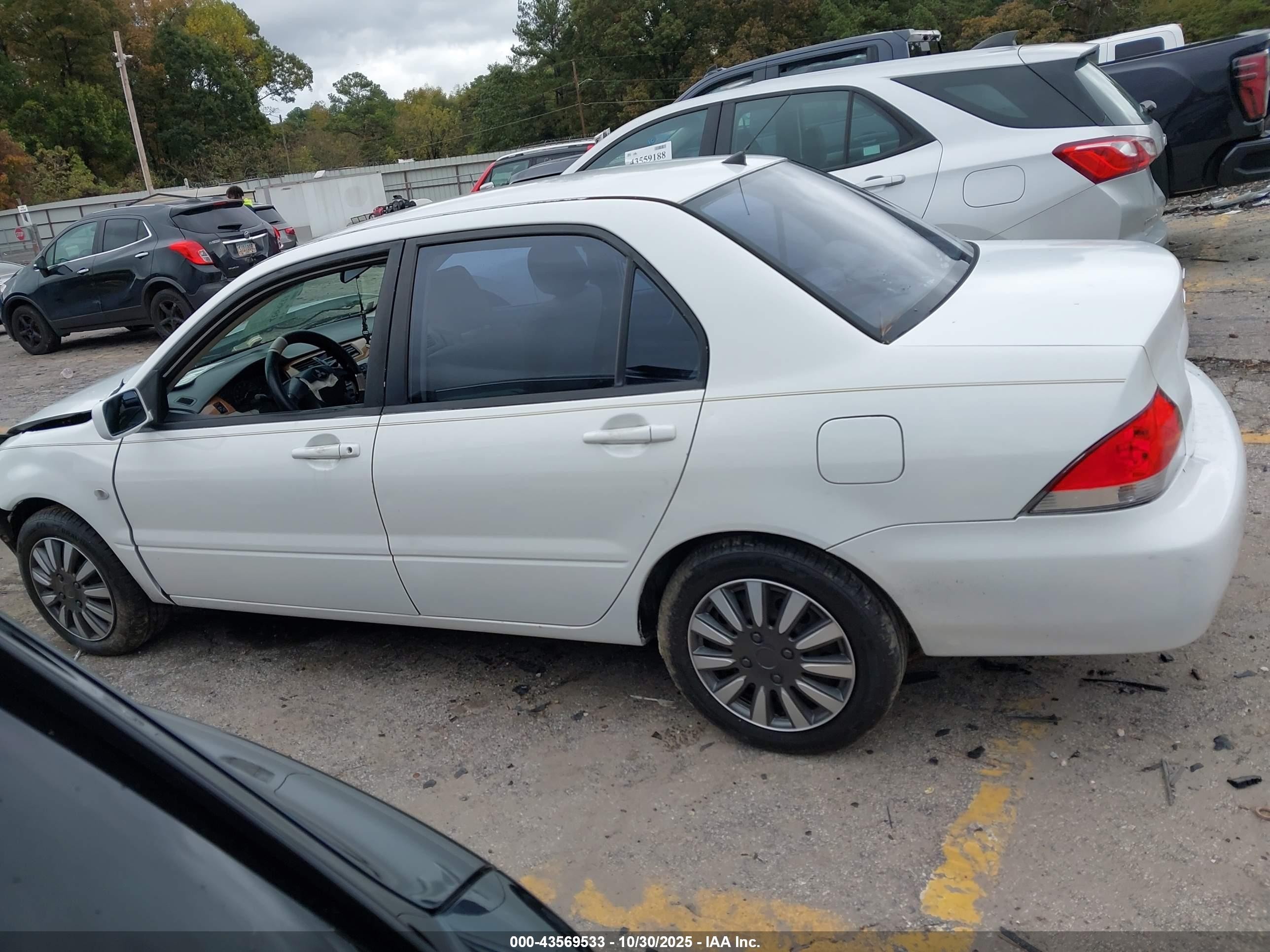 2006 Mitsubishi Lancer Es/se White vin: JA3AJ26E56U060680