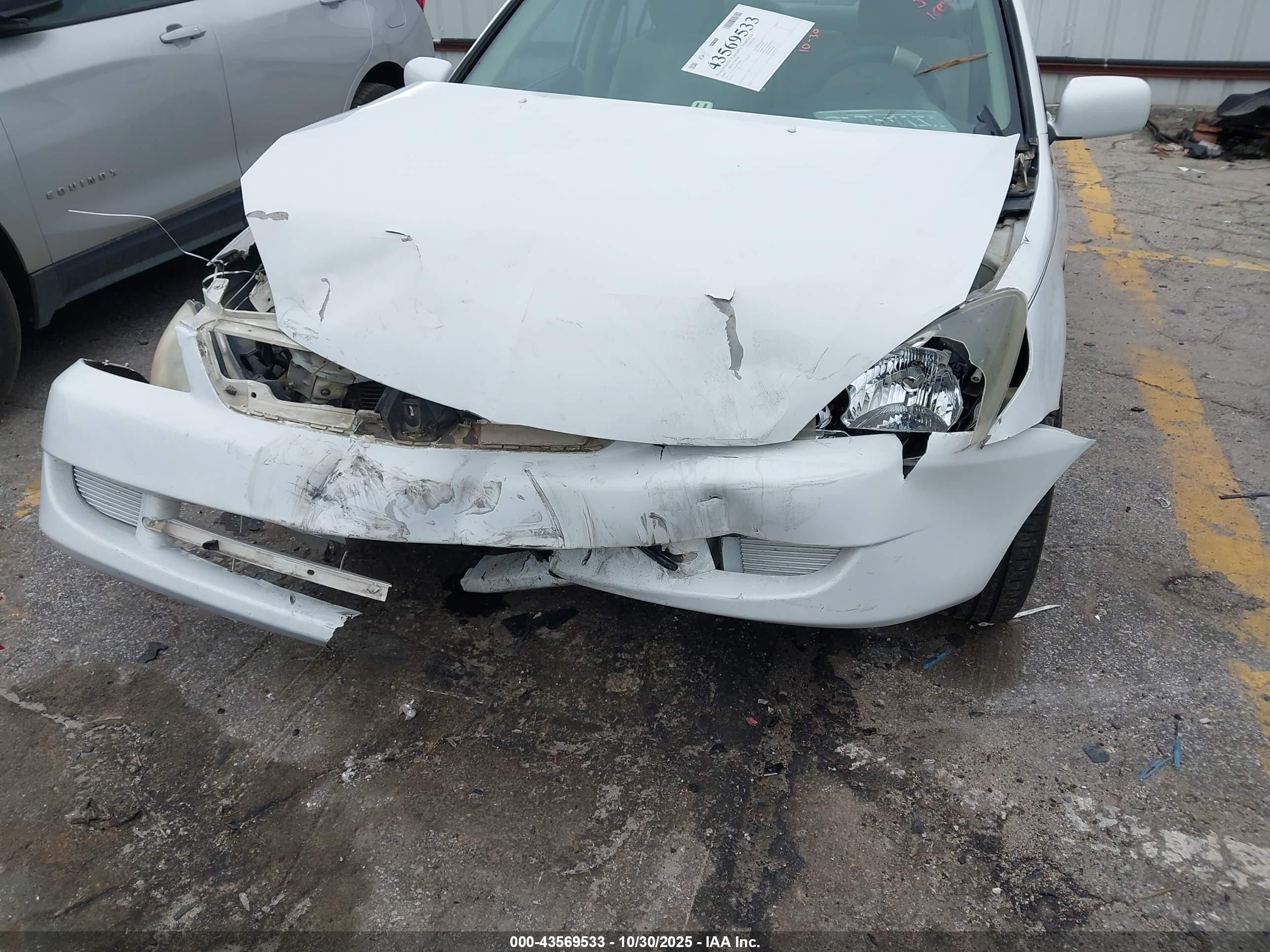 2006 Mitsubishi Lancer Es/se White vin: JA3AJ26E56U060680