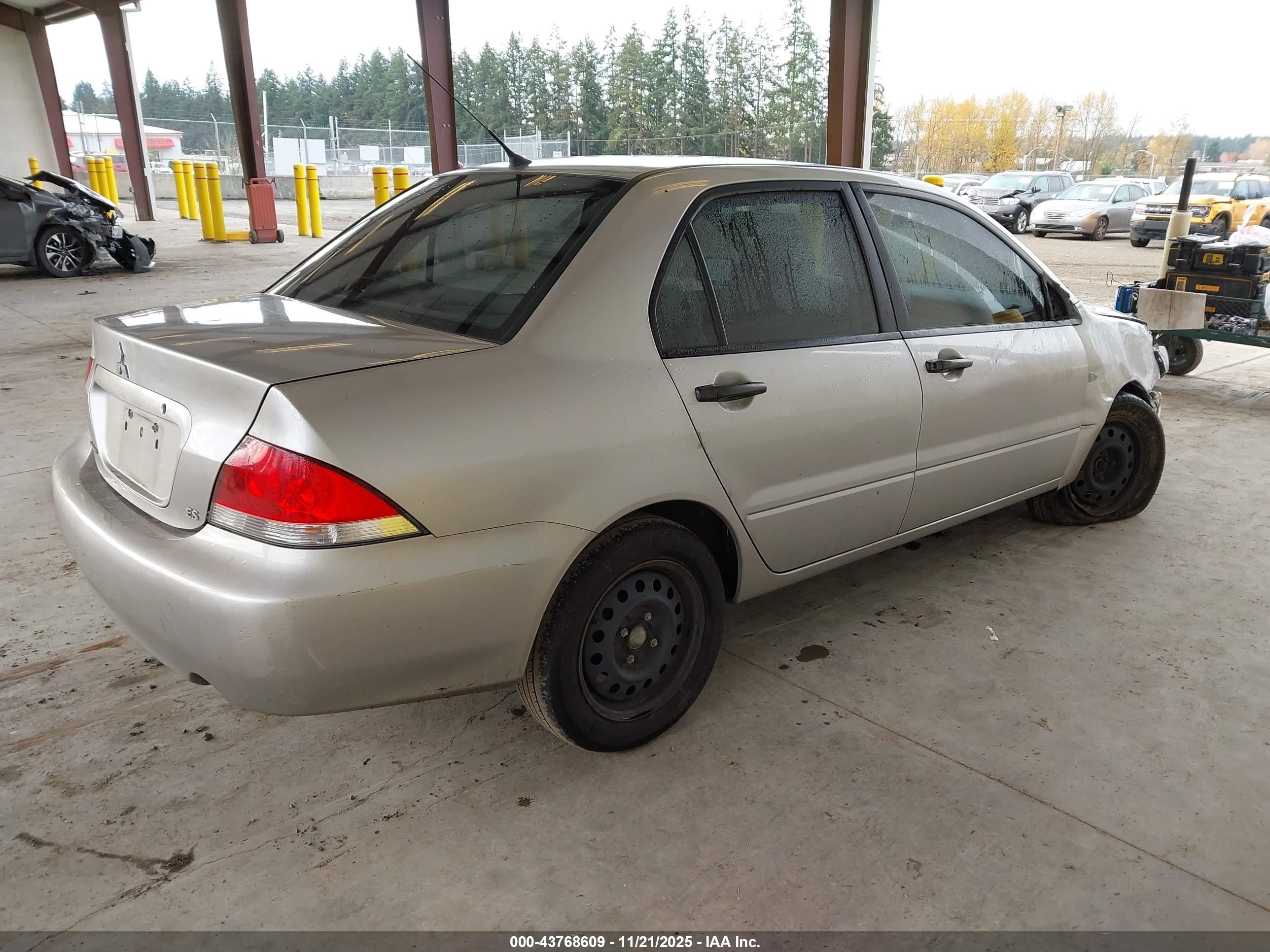 2007 Mitsubishi Lancer Es Silver vin: JA3AJ26E67U016740