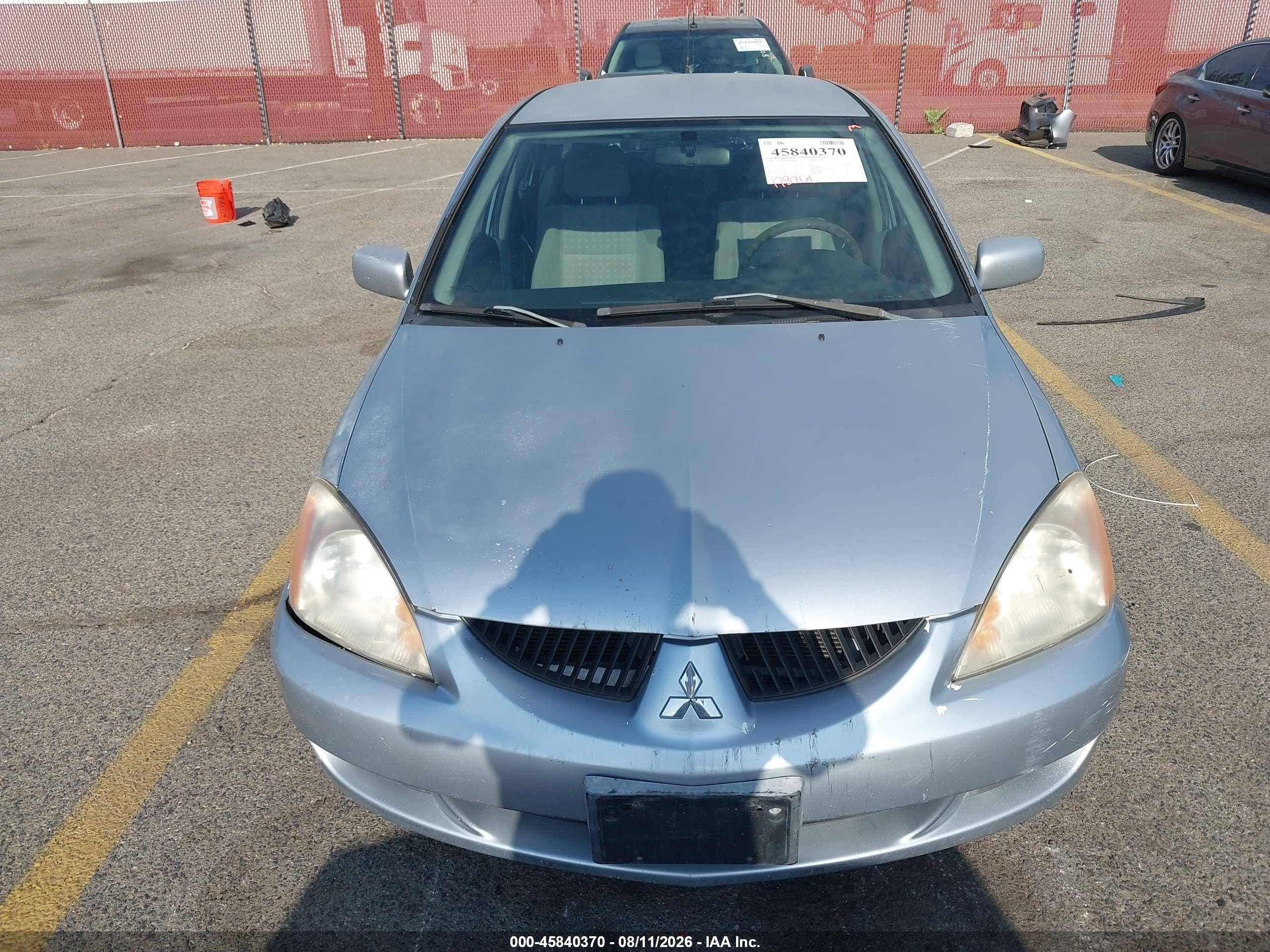 2005 Mitsubishi Lancer Es Silver vin: JA3AJ26E75U020809