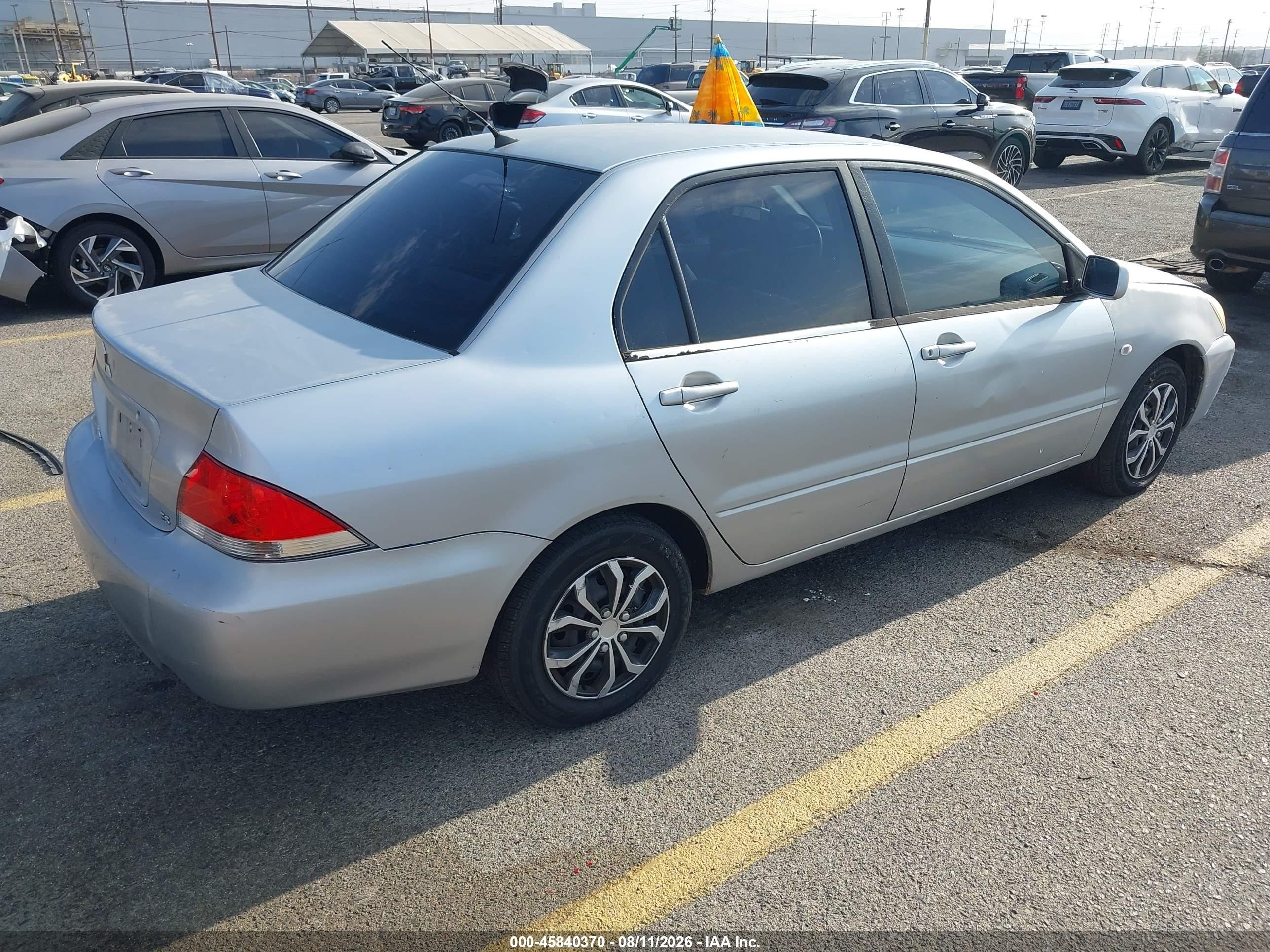 2005 Mitsubishi Lancer Es Silver vin: JA3AJ26E75U020809