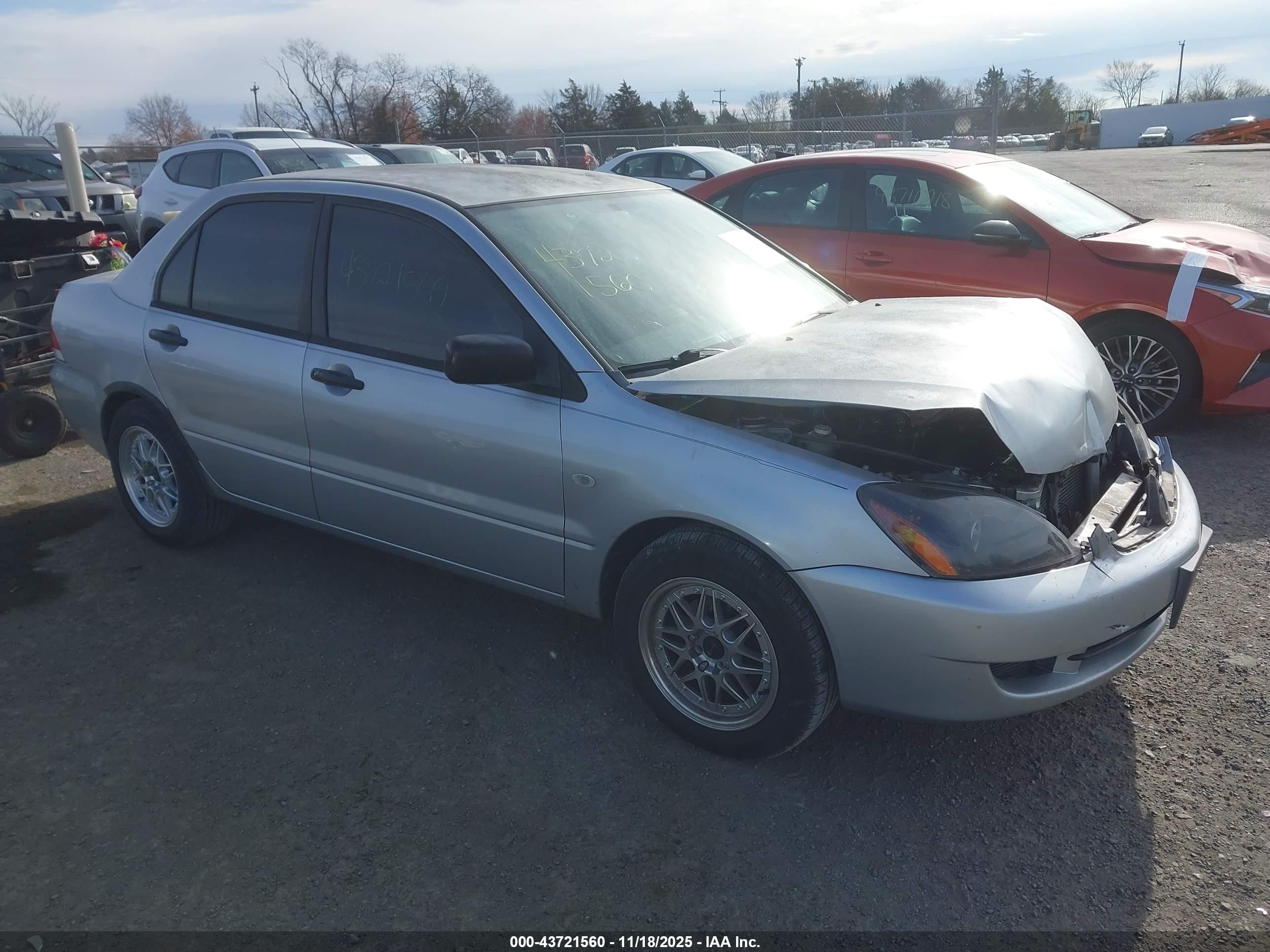 2006 Mitsubishi Lancer Es/se Silver vin: JA3AJ26E76U053522