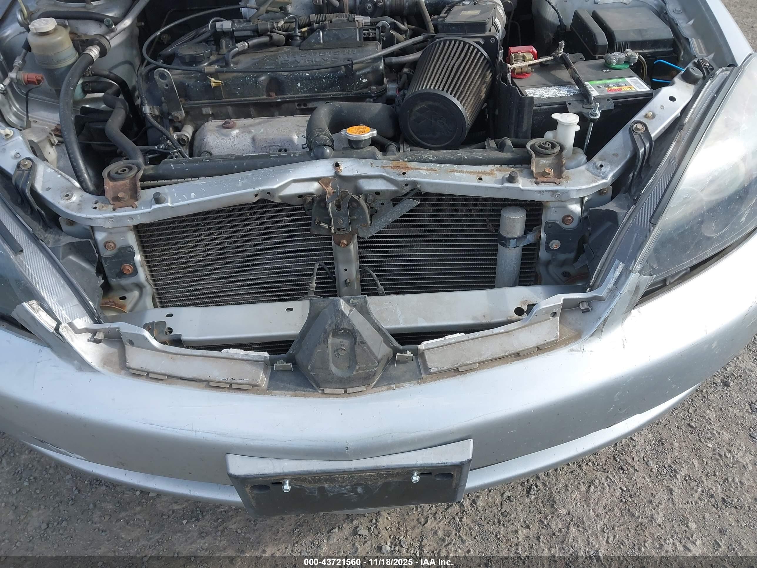 2006 Mitsubishi Lancer Es/se Silver vin: JA3AJ26E76U053522
