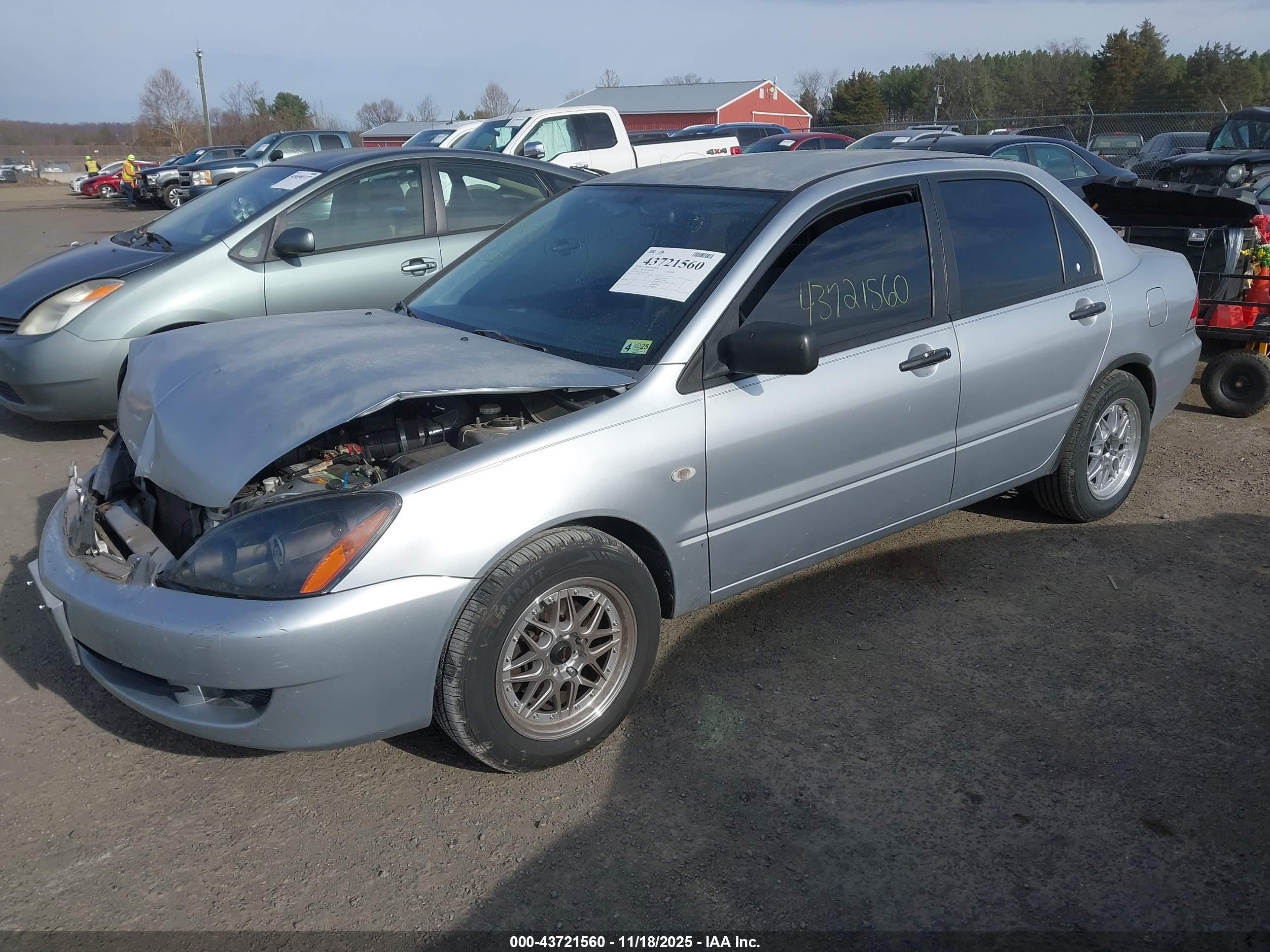 2006 Mitsubishi Lancer Es/se Silver vin: JA3AJ26E76U053522