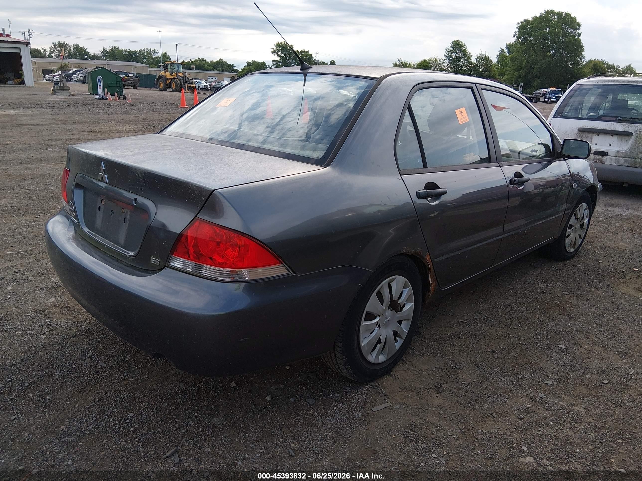 2007 Mitsubishi Lancer Es Gray vin: JA3AJ26E77U016438