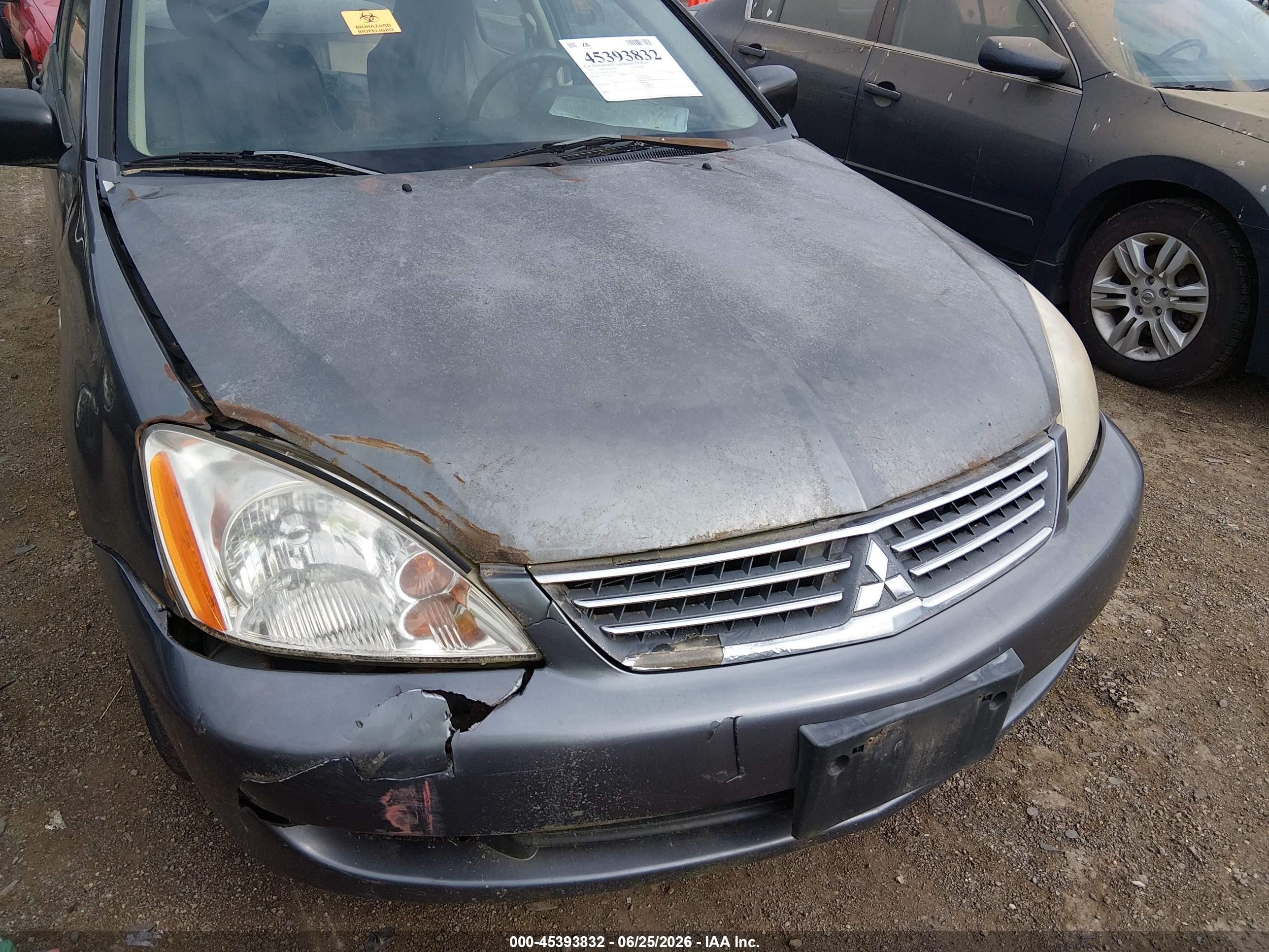 2007 Mitsubishi Lancer Es Gray vin: JA3AJ26E77U016438