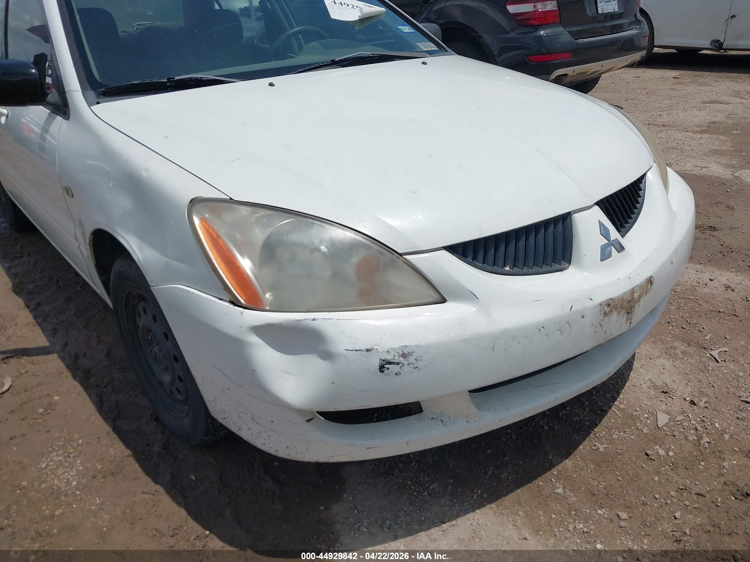 2004 Mitsubishi Lancer Es White vin: JA3AJ26E94U009101