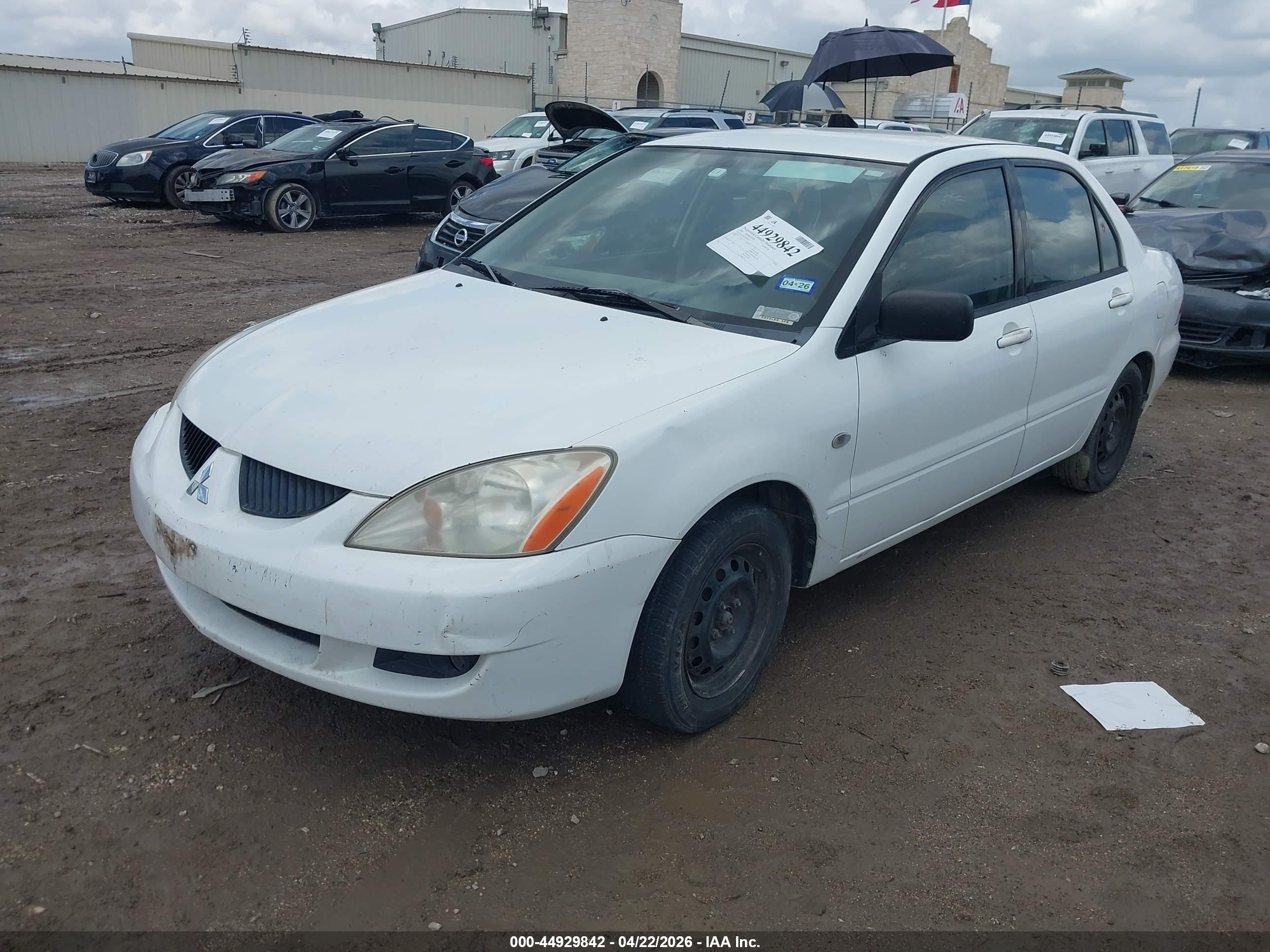 2004 Mitsubishi Lancer Es White vin: JA3AJ26E94U009101