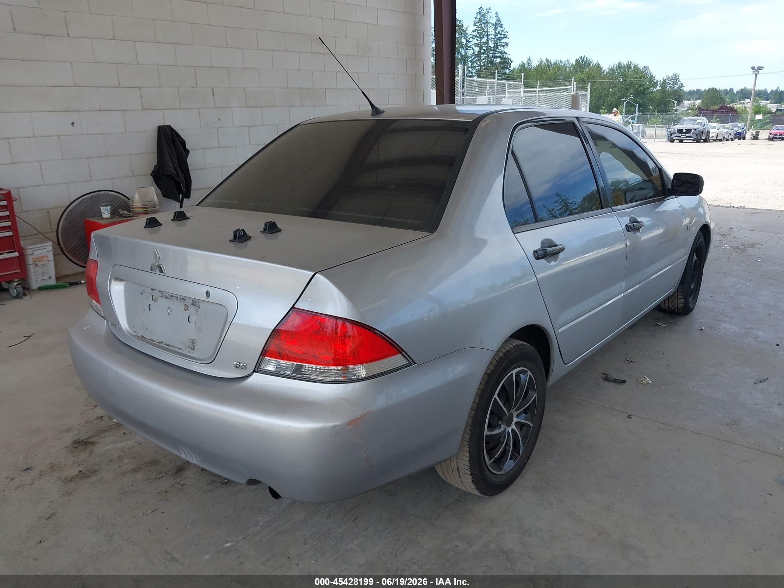 2006 Mitsubishi Lancer Es/se Silver vin: JA3AJ26E96U071035
