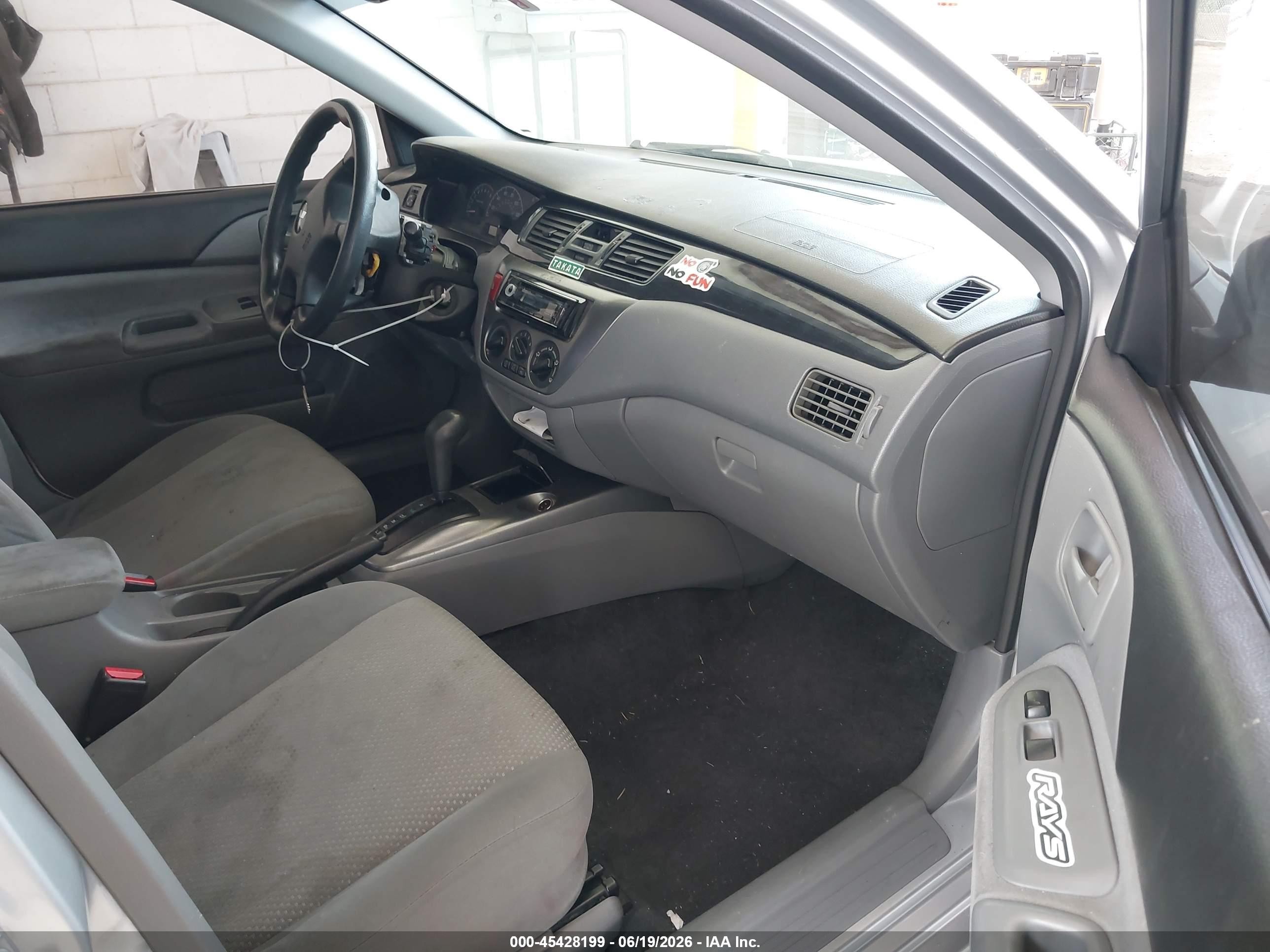 2006 Mitsubishi Lancer Es/se Silver vin: JA3AJ26E96U071035