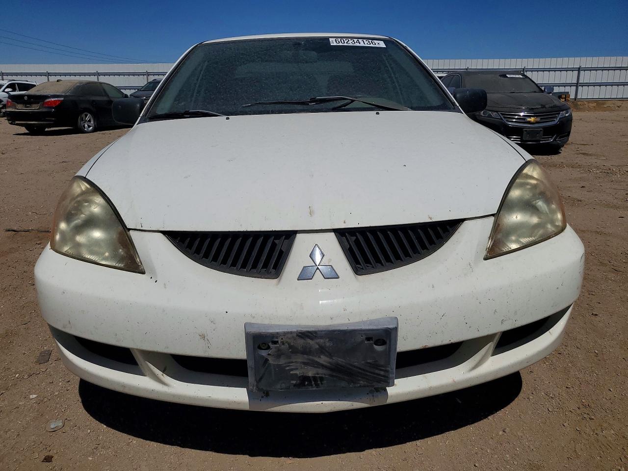 2005 Mitsubishi Lancer Es White vin: JA3AJ26EX5U006239