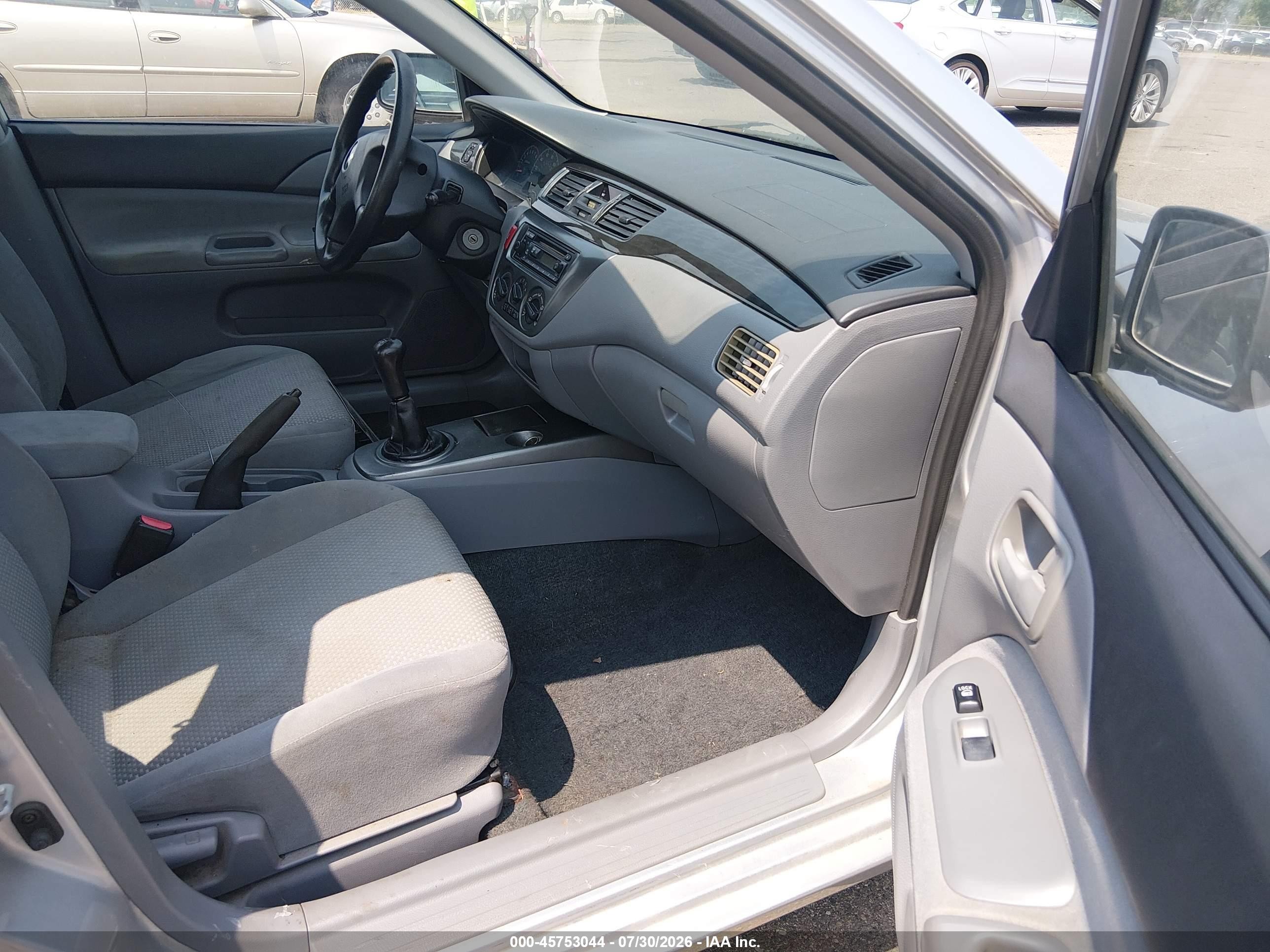 2006 Mitsubishi Lancer Es/se Silver vin: JA3AJ26EX6U011765
