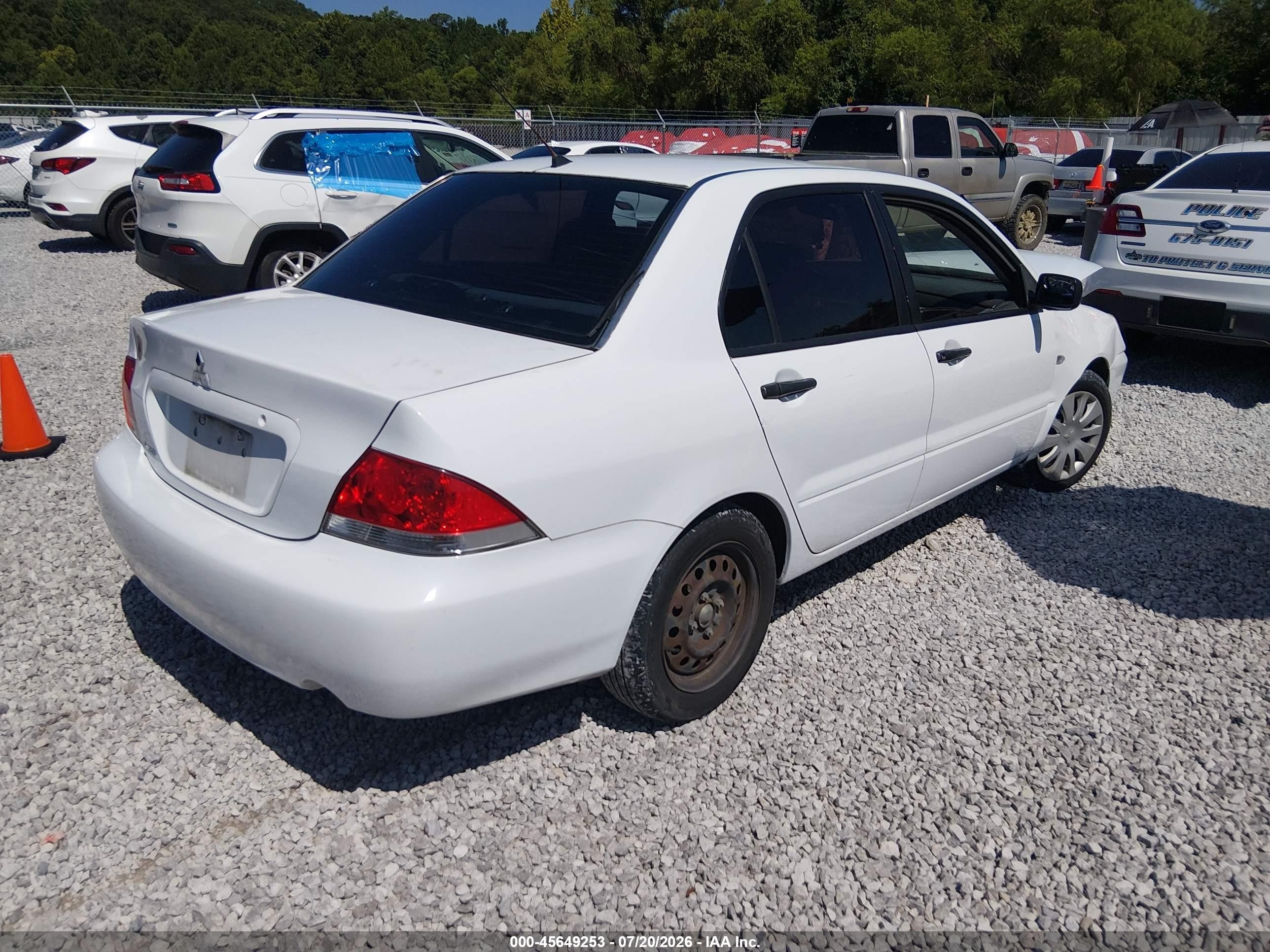 2006 Mitsubishi Lancer Es/se White vin: JA3AJ26EX6U066488