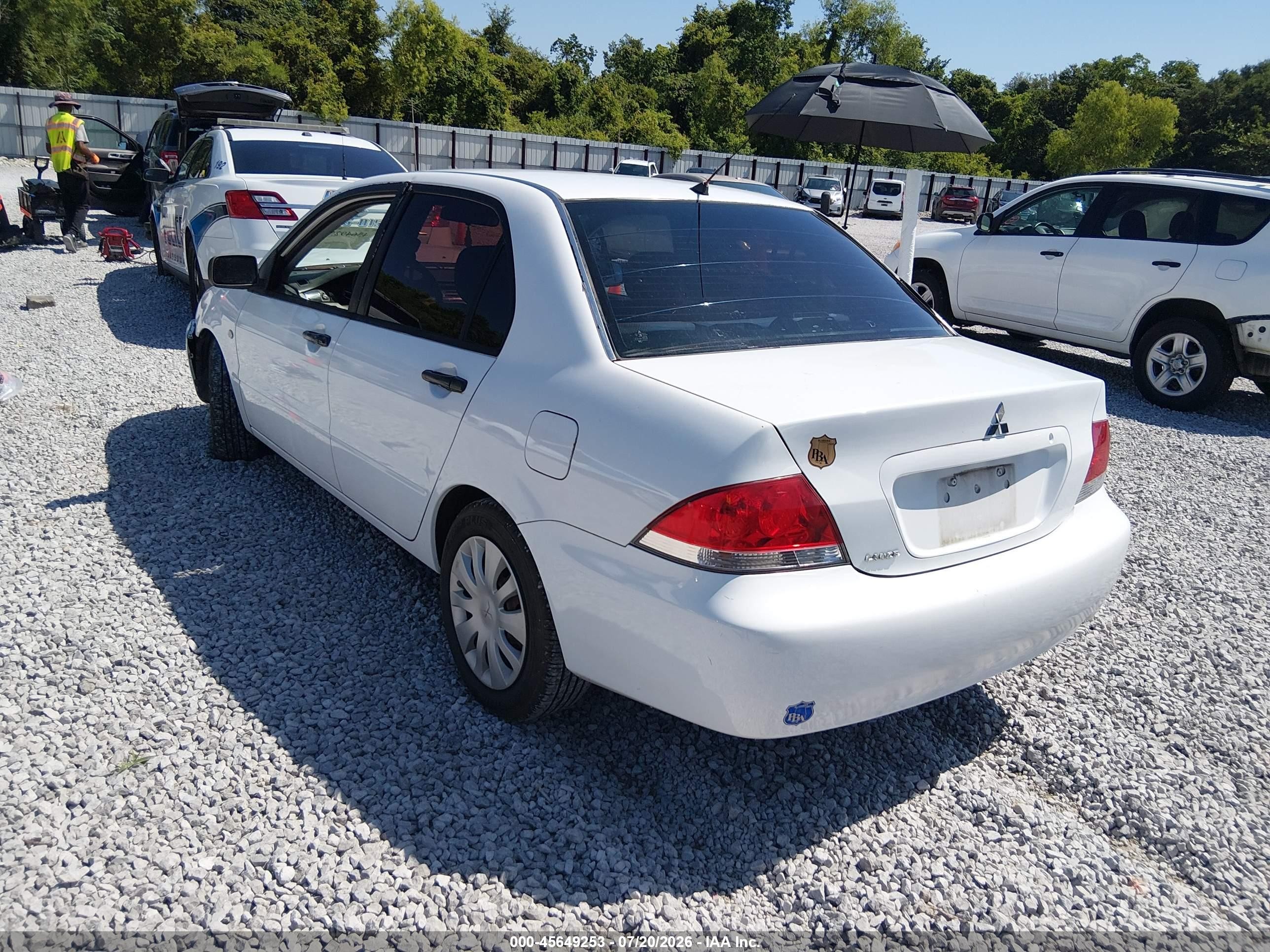2006 Mitsubishi Lancer Es/se White vin: JA3AJ26EX6U066488
