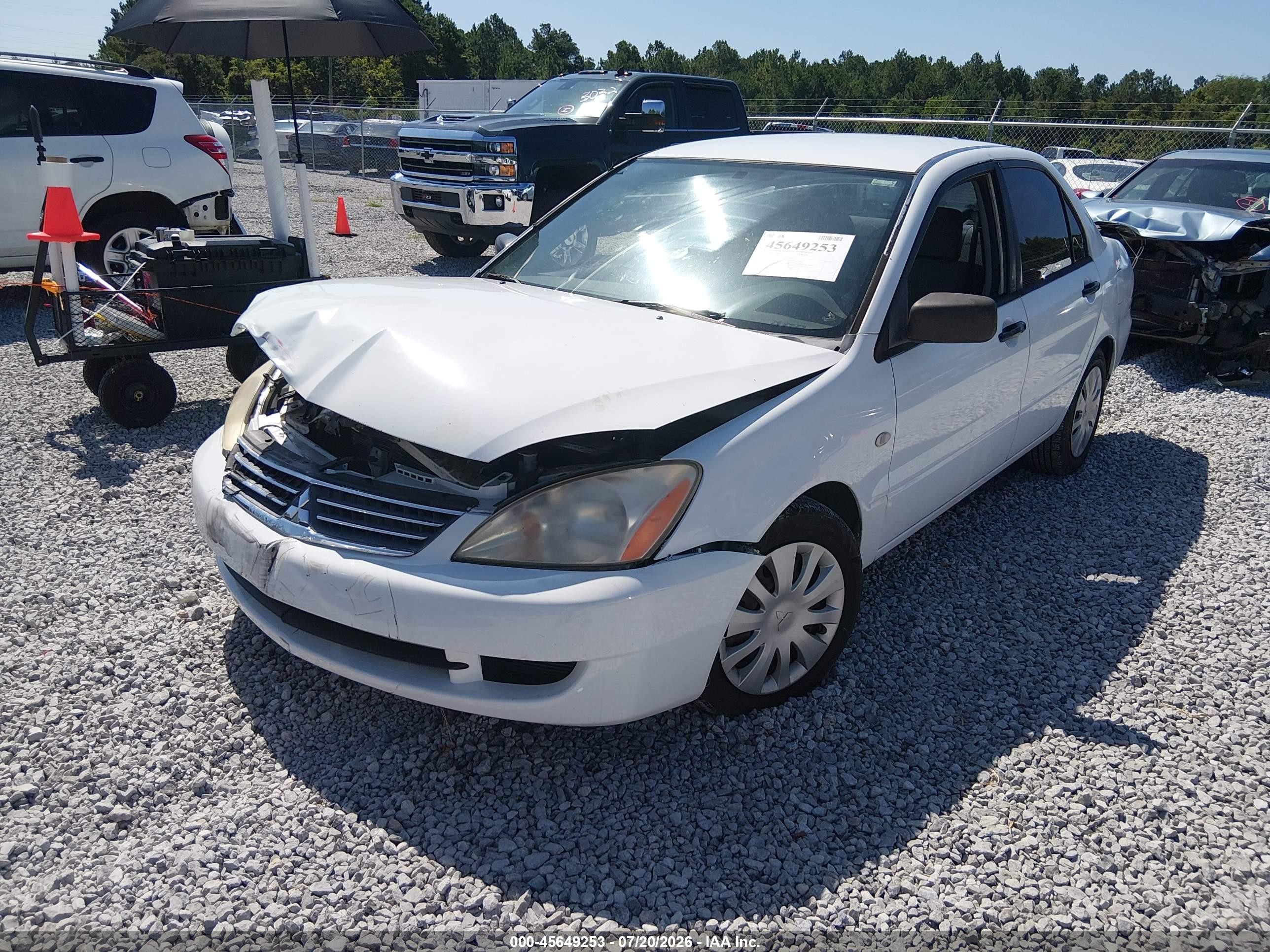 2006 Mitsubishi Lancer Es/se White vin: JA3AJ26EX6U066488