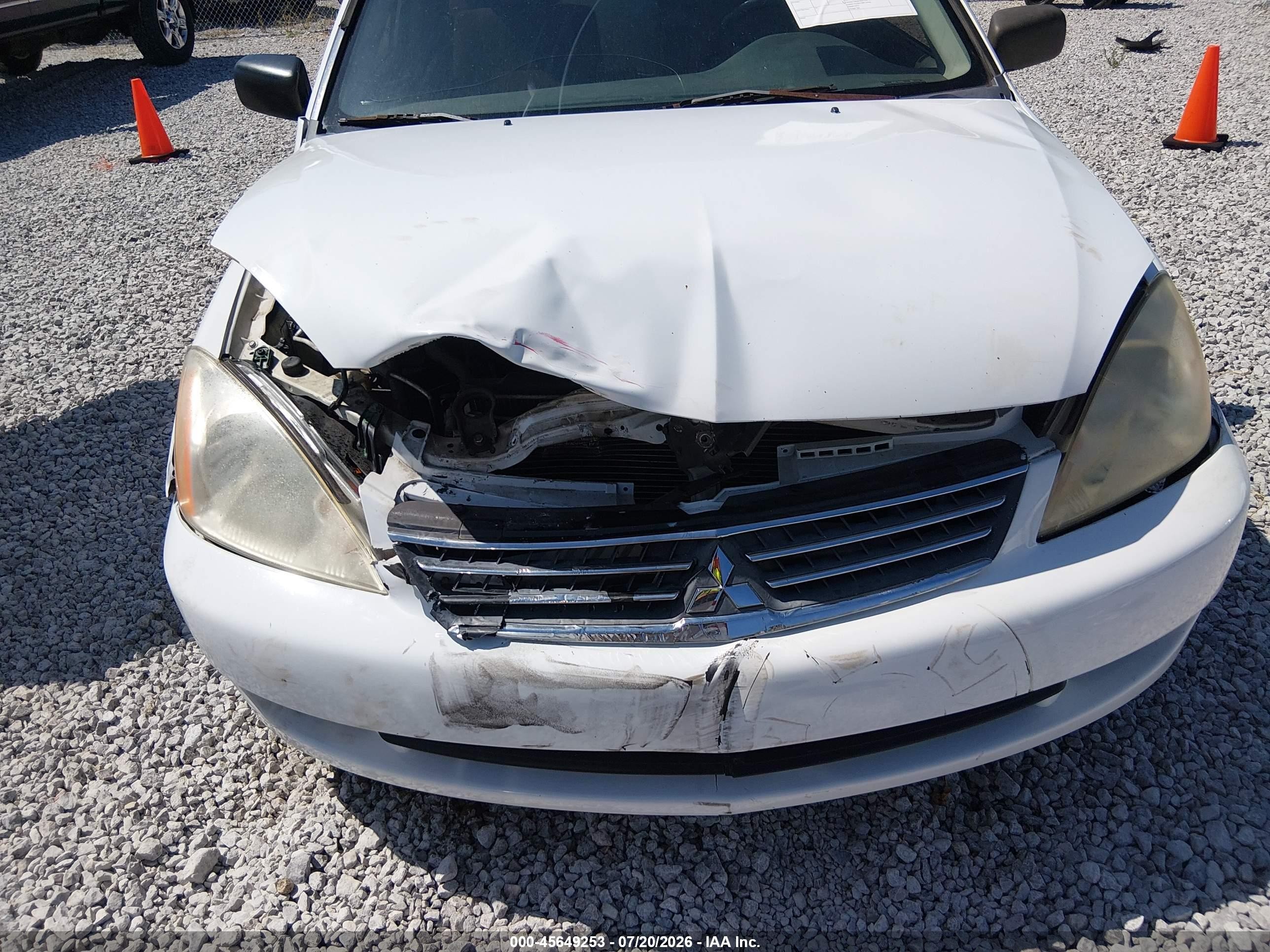 2006 Mitsubishi Lancer Es/se White vin: JA3AJ26EX6U066488