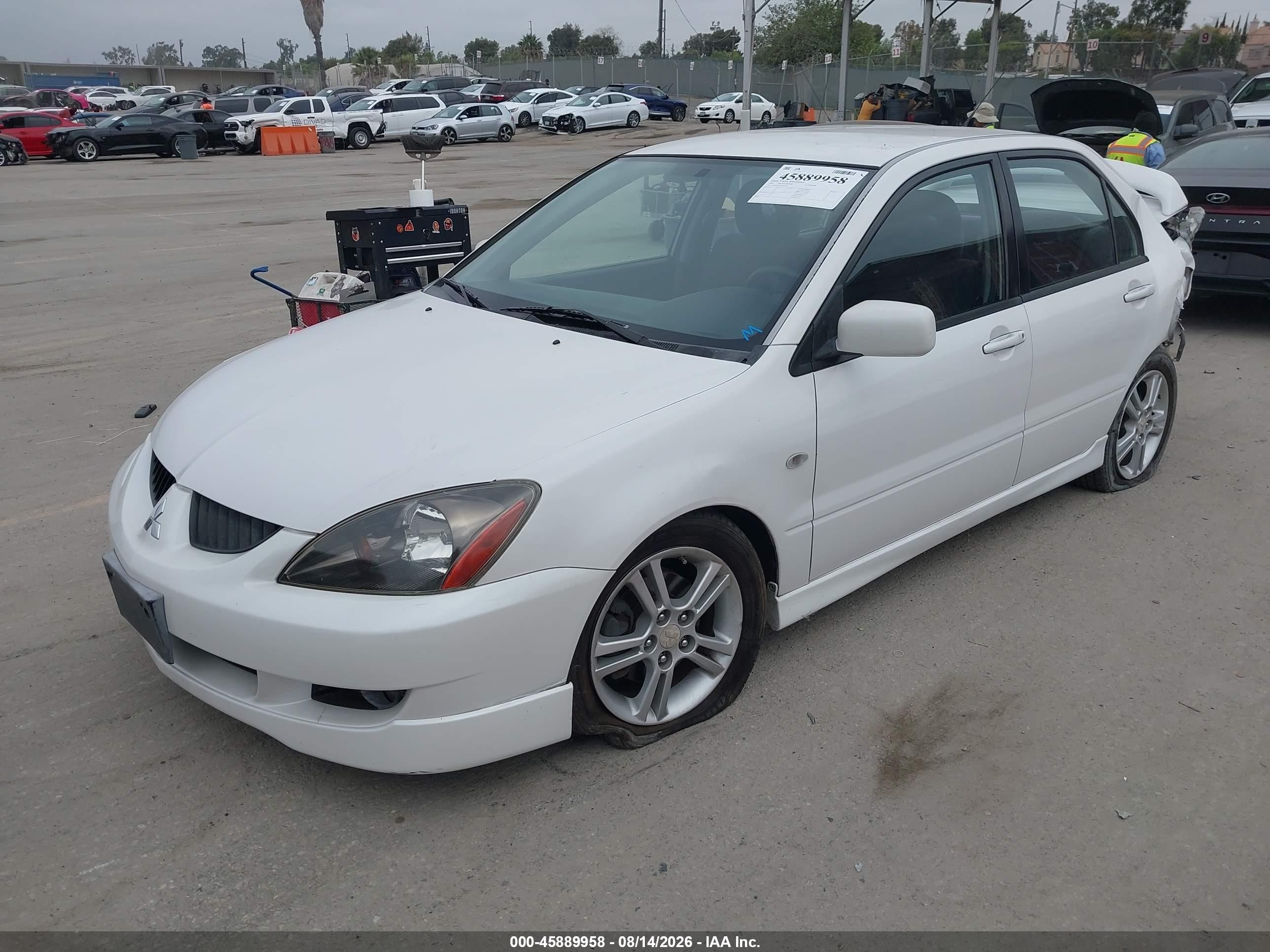 2005 Mitsubishi Lancer Ralliart White vin: JA3AJ66F15U006193