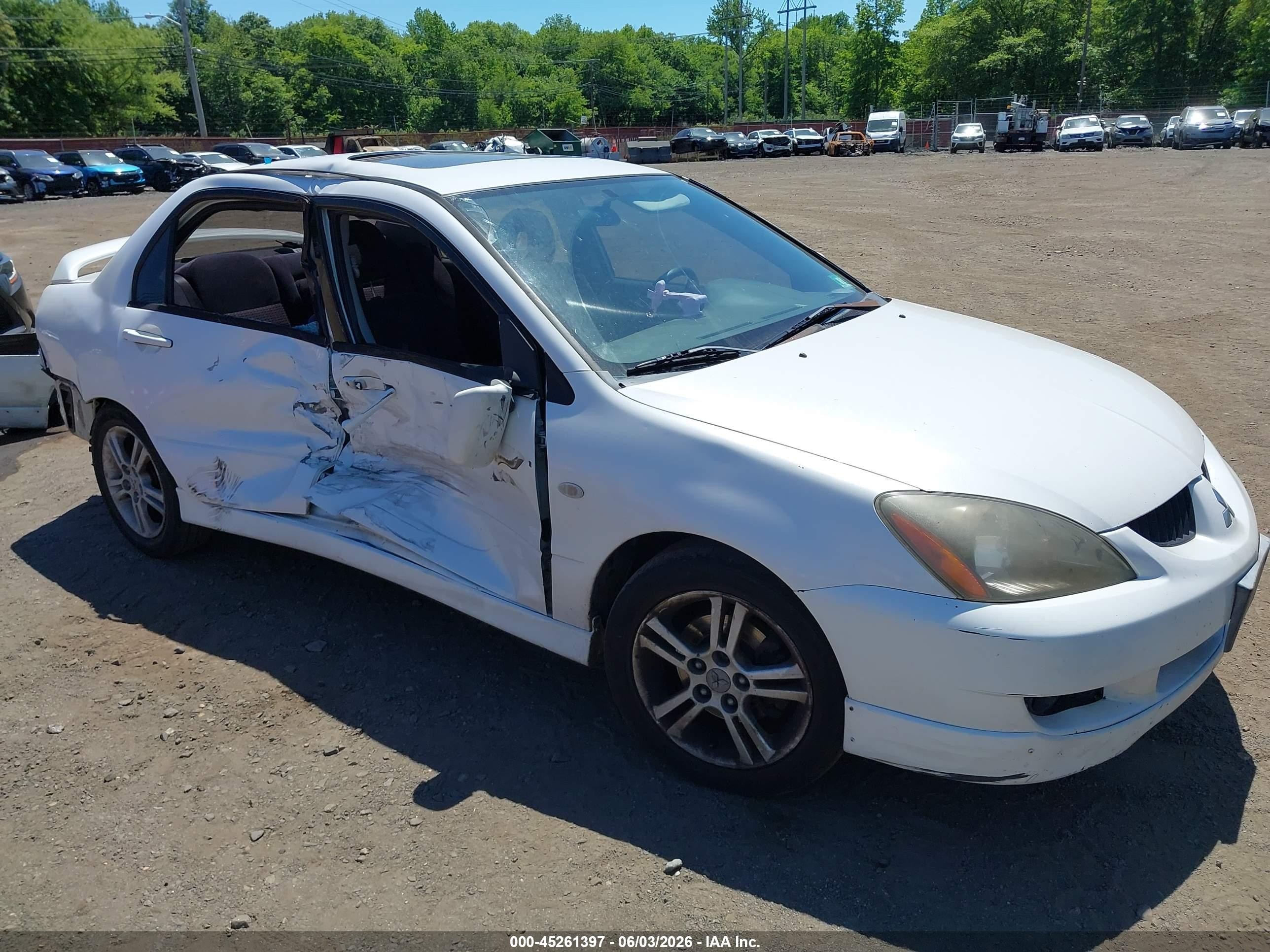 2004 Mitsubishi Lancer Ralliart Белый vin: JA3AJ66F24U016617