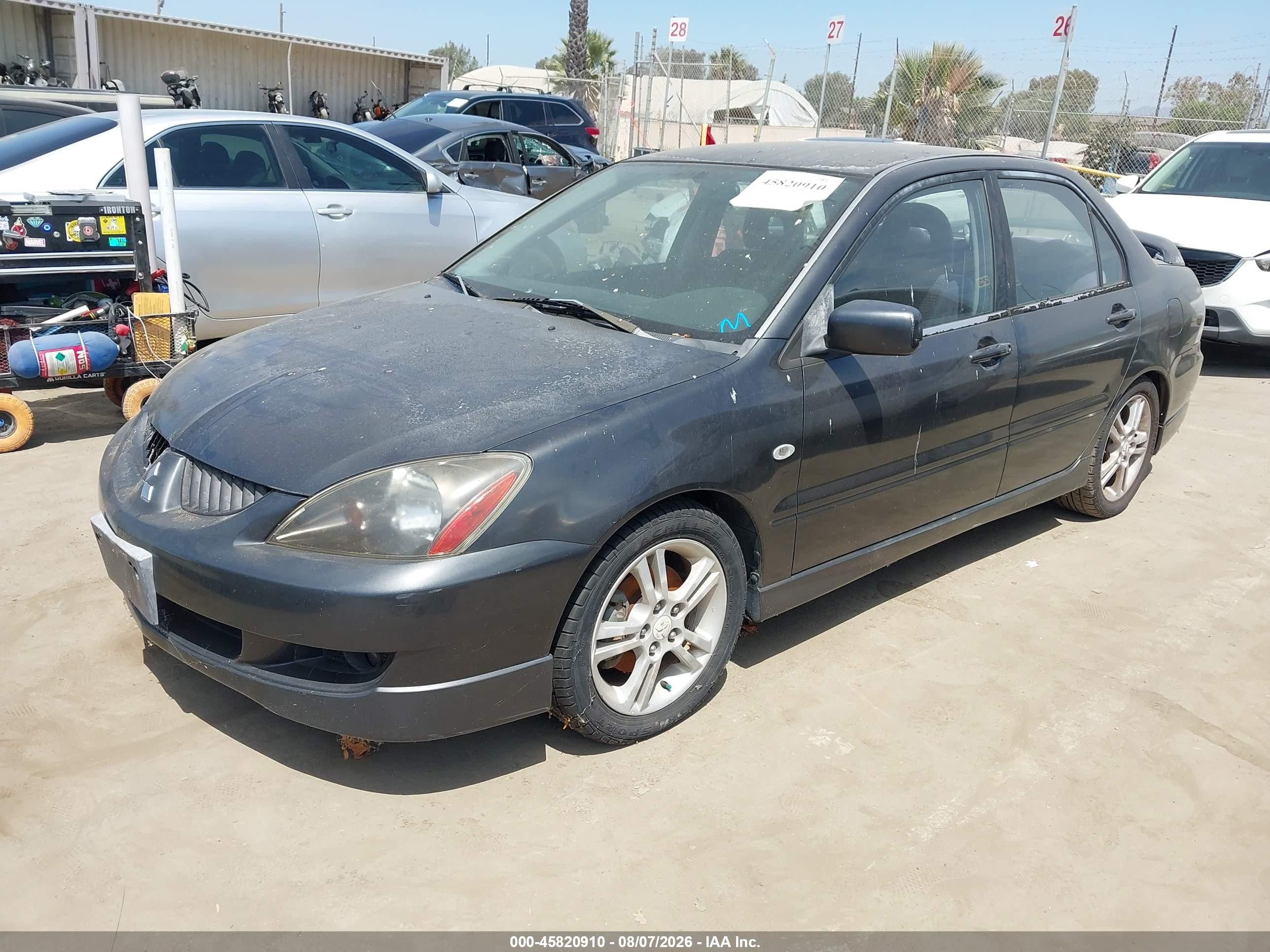 2004 Mitsubishi Lancer Ralliart Серый vin: JA3AJ66FX4U045170